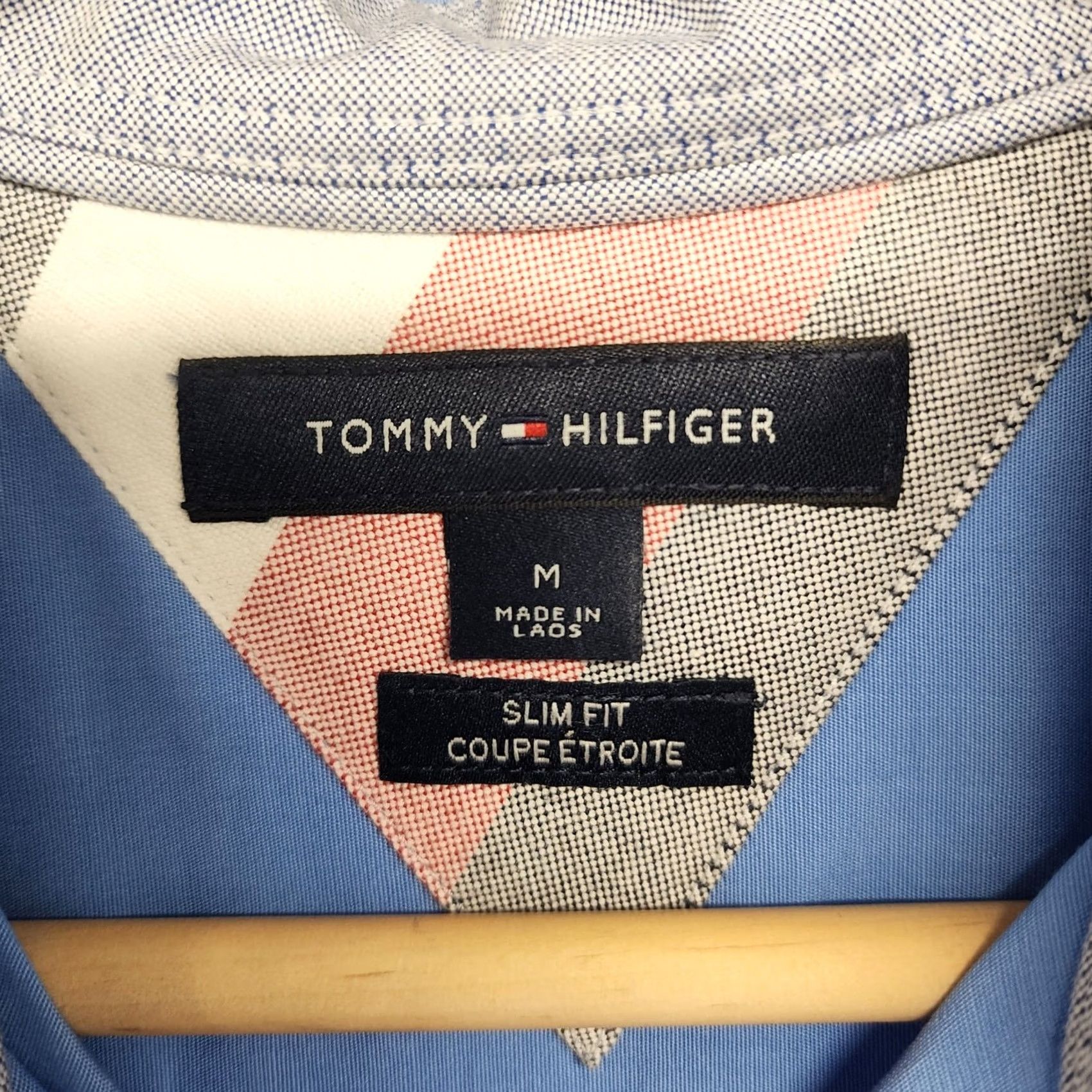 Tommy Hilfiger Tommy Hilfiger Shirt Mens Medium Blue Short Sleeve Button Up Pocket Flag Preppy Size US L / EU 52-54 / 3 - 3 Thumbnail