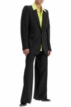 Alexander McQueen o1srvl11e0226 Pinstripe Stacked Shoulder Jacket In Black Size US S / EU 44-46 / 1 - 2 Thumbnail