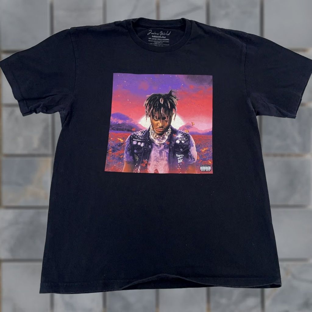 Vintage Juice Wrld Legends Never Die Shirt Mens M Black Graphic Tee Hip Hop Music Crew Neck Short Sleeve Size US M / EU 48-50 / 2 - 1 Thumbnail