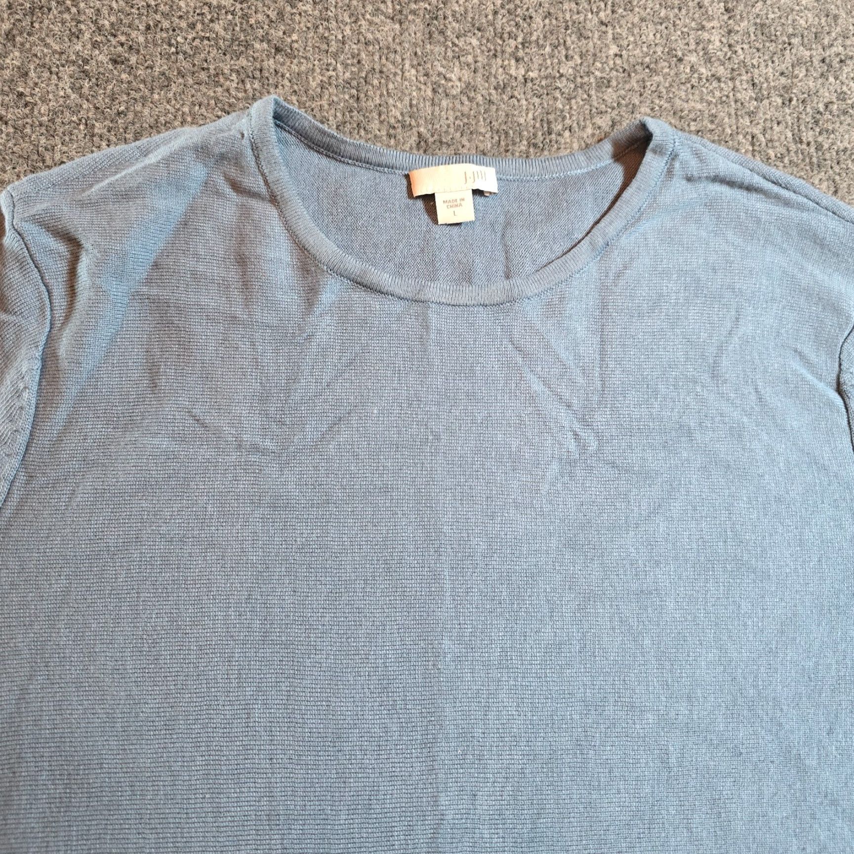 J. Jill J Jill Sweater Womens Size Large Blue Wool Blend Long Round Neck Sleeve Casual Womens Pullover Classic Size L / US 10 / IT 46 - 2 Thumbnail