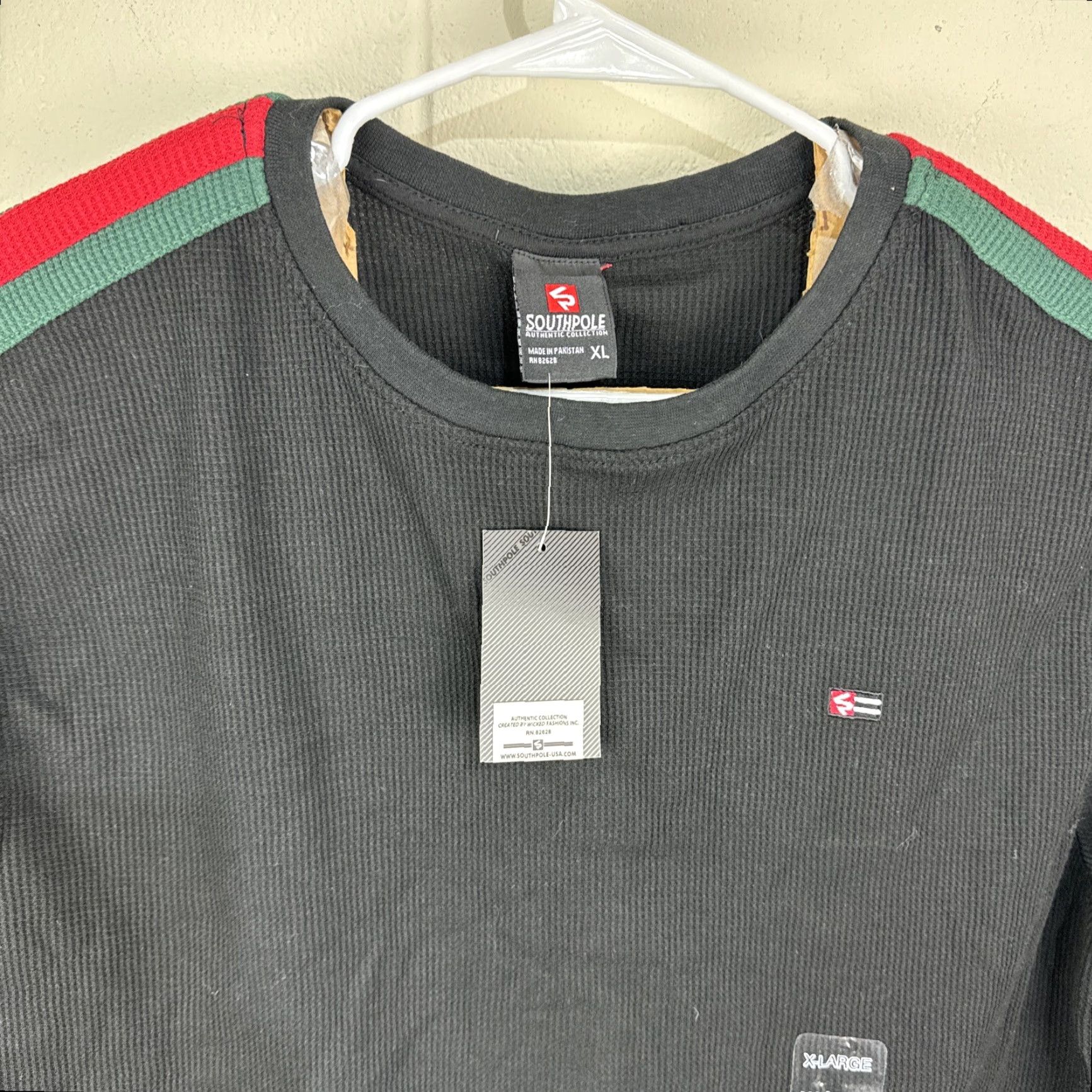 Southpole Southpole Men's Thermal Waffle Shirt XL Logo Embroidered Black Knit Cotton Blend Grunge 90s Hip Hop Streetwear Shirt Mens Size US XL / EU 56 / 4 - 5 Thumbnail