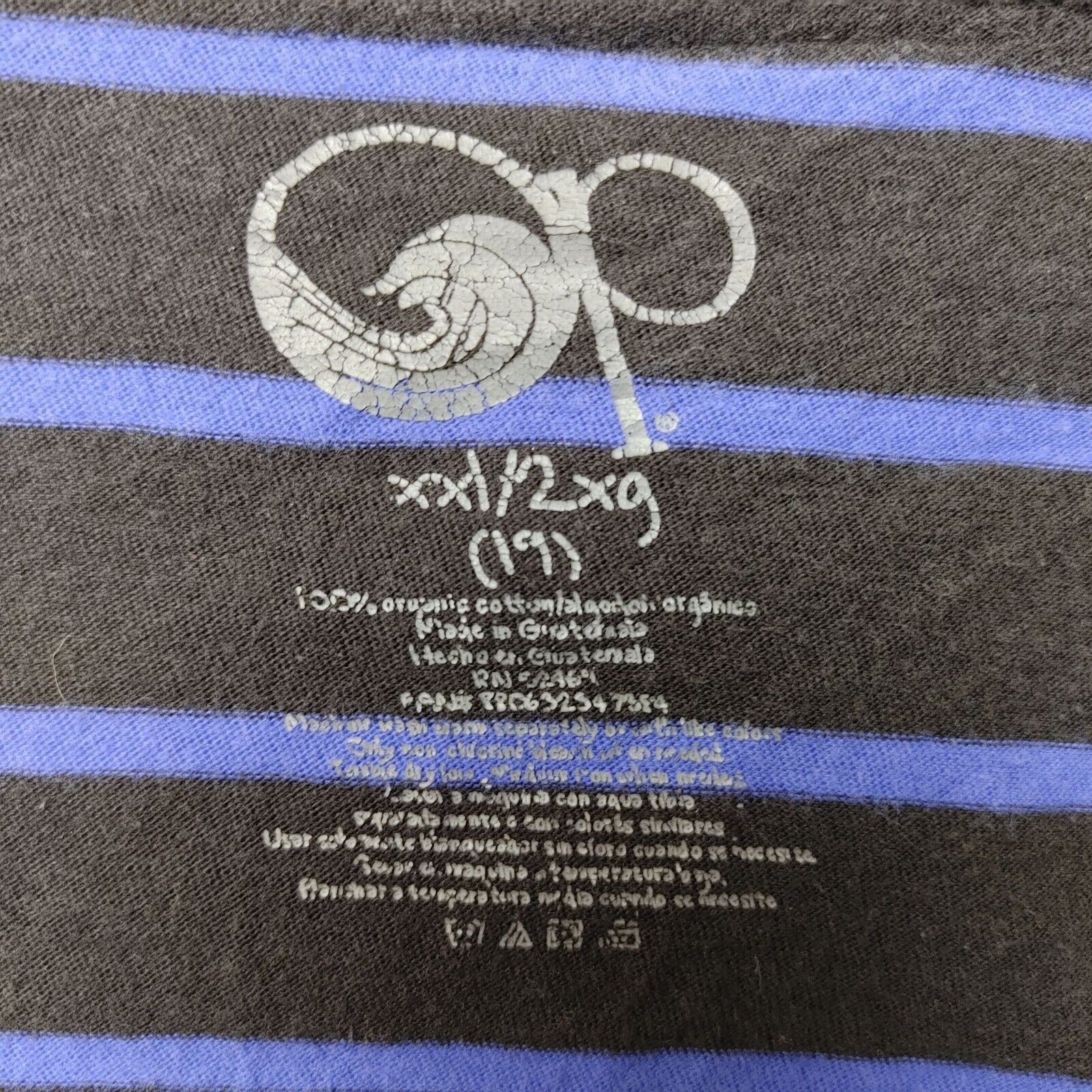 Other OP Women's Gray/Blue Striped Scoop Neck T-shirt XXL Size XXL / US 16-18 / IT 52-54 - 3 Thumbnail