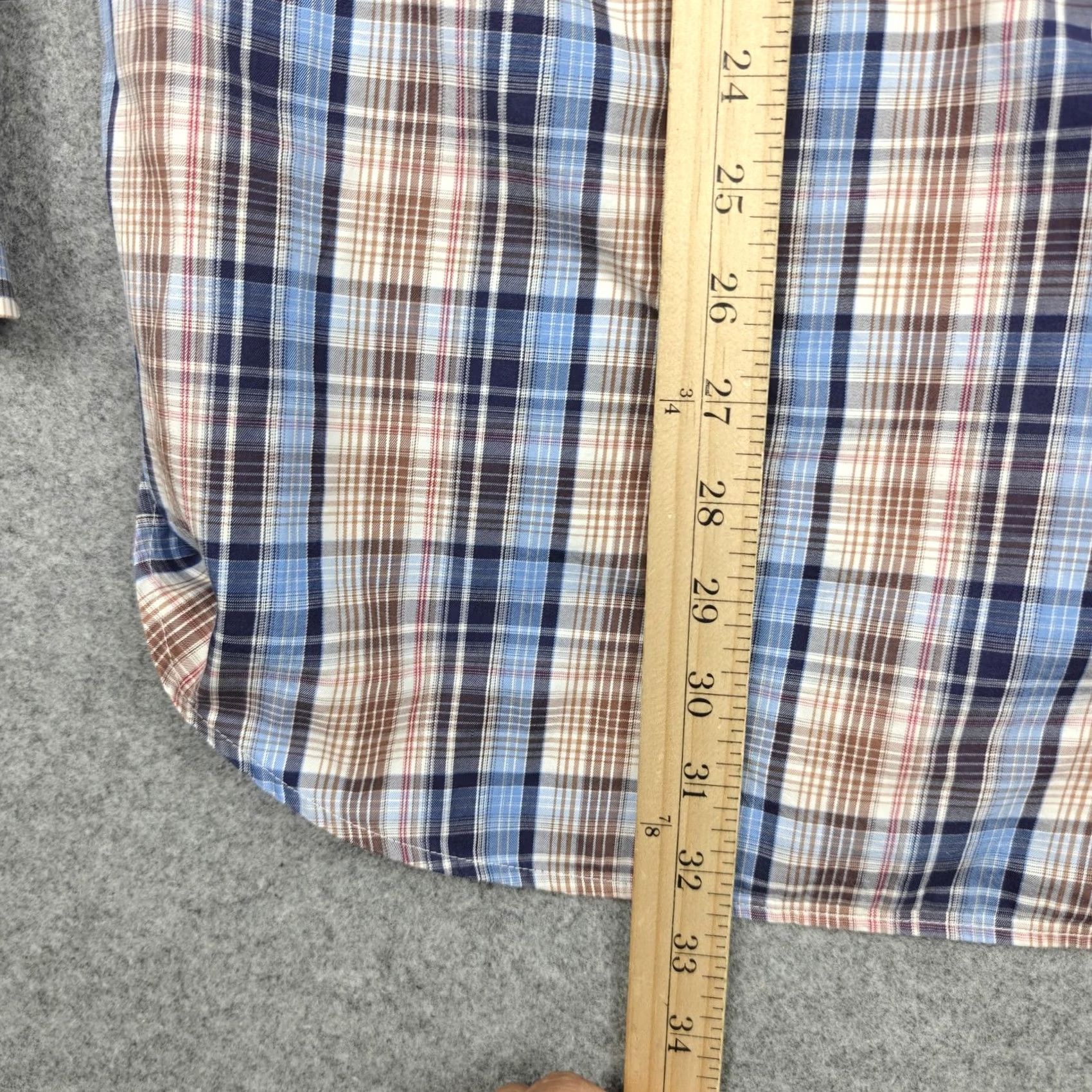Peter Millar Peter Millar Shirt Mens XL Blue Plaid Cotton Long Sleeve Button-Up Casual Size US XL / EU 56 / 4 - 7 Thumbnail