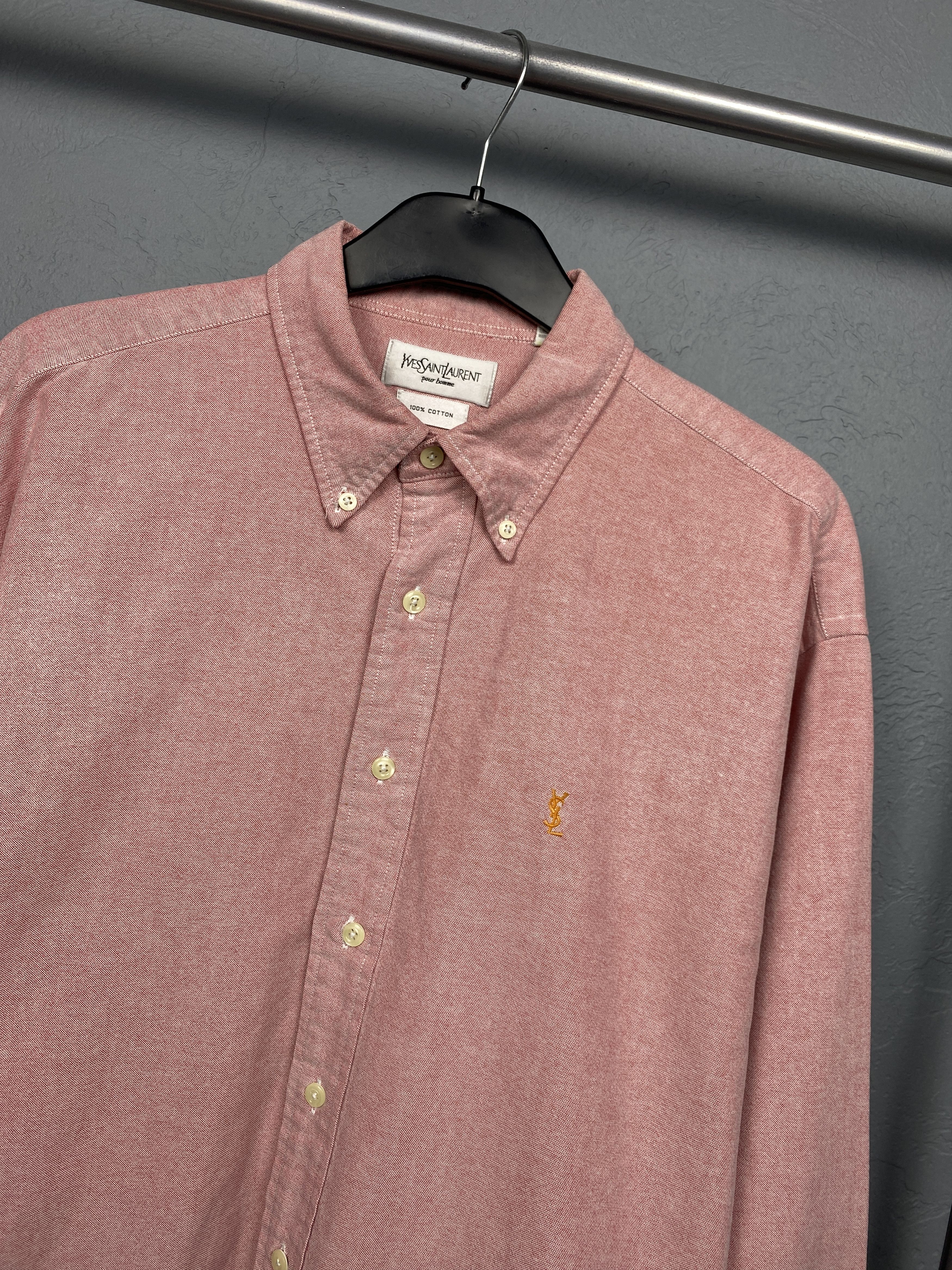 Yves Saint Laurent Yves Saint Laurent YSL Mens Heavy Cotton Long Sleeve Shirt Size US L / EU 52-54 / 3 - 2 Thumbnail