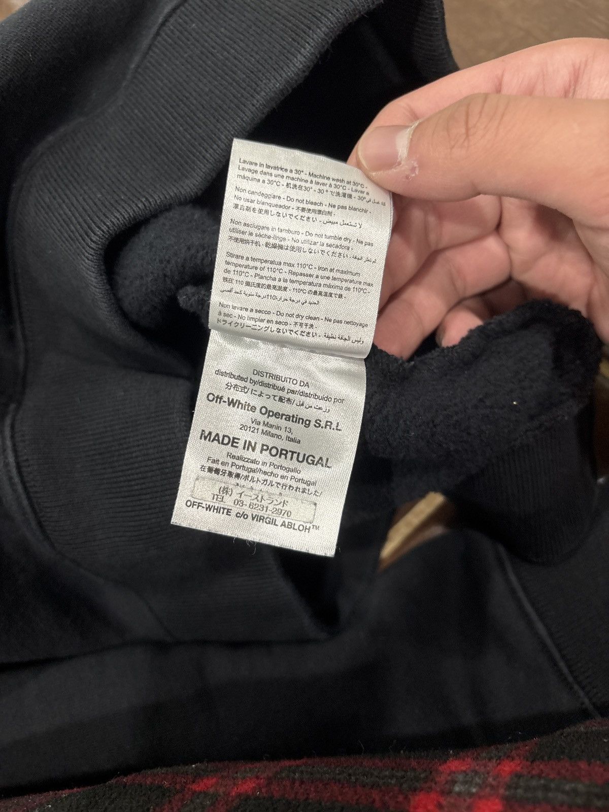 Off-White × Vlone LIGHT WEAR Off-White x Vlone Crewneck Black SZ M/Fits L Size US L / EU 52-54 / 3 - 9 Thumbnail