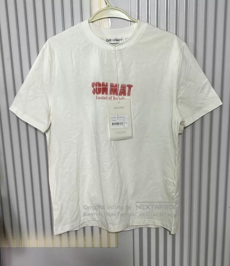Our Legacy Our Legacy White Short Sleeve T-Shirt with Red Print Desig Size US S / EU 44-46 / 1 - 1 Thumbnail
