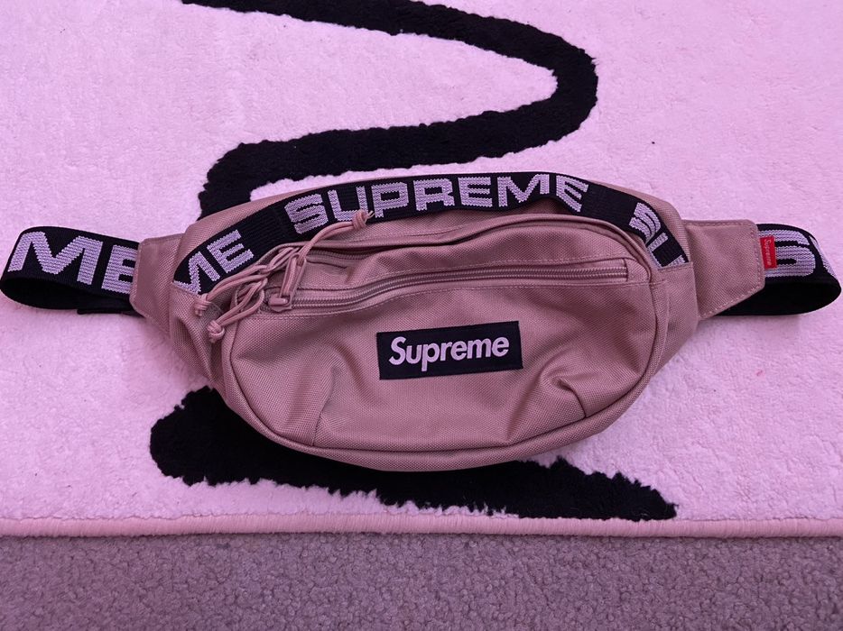 Supreme ss18 cheap waist bag tan