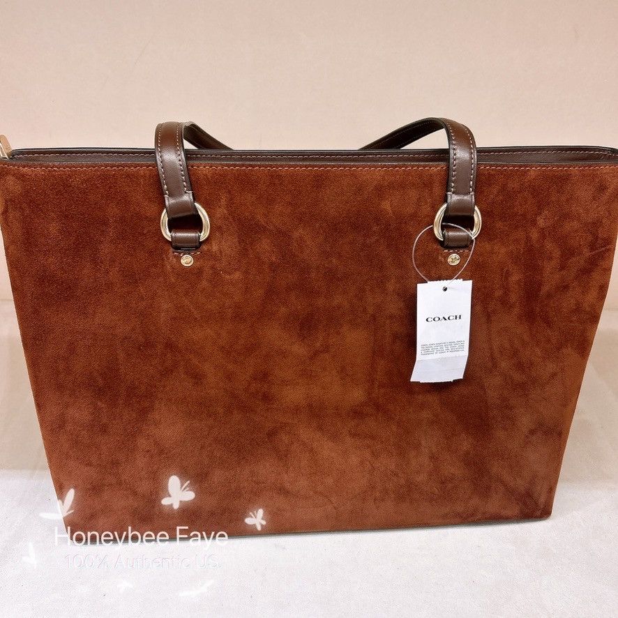 Coach Nwt Coach Station Tote Bag Suede CCC77 Size ONE SIZE - 6 Thumbnail