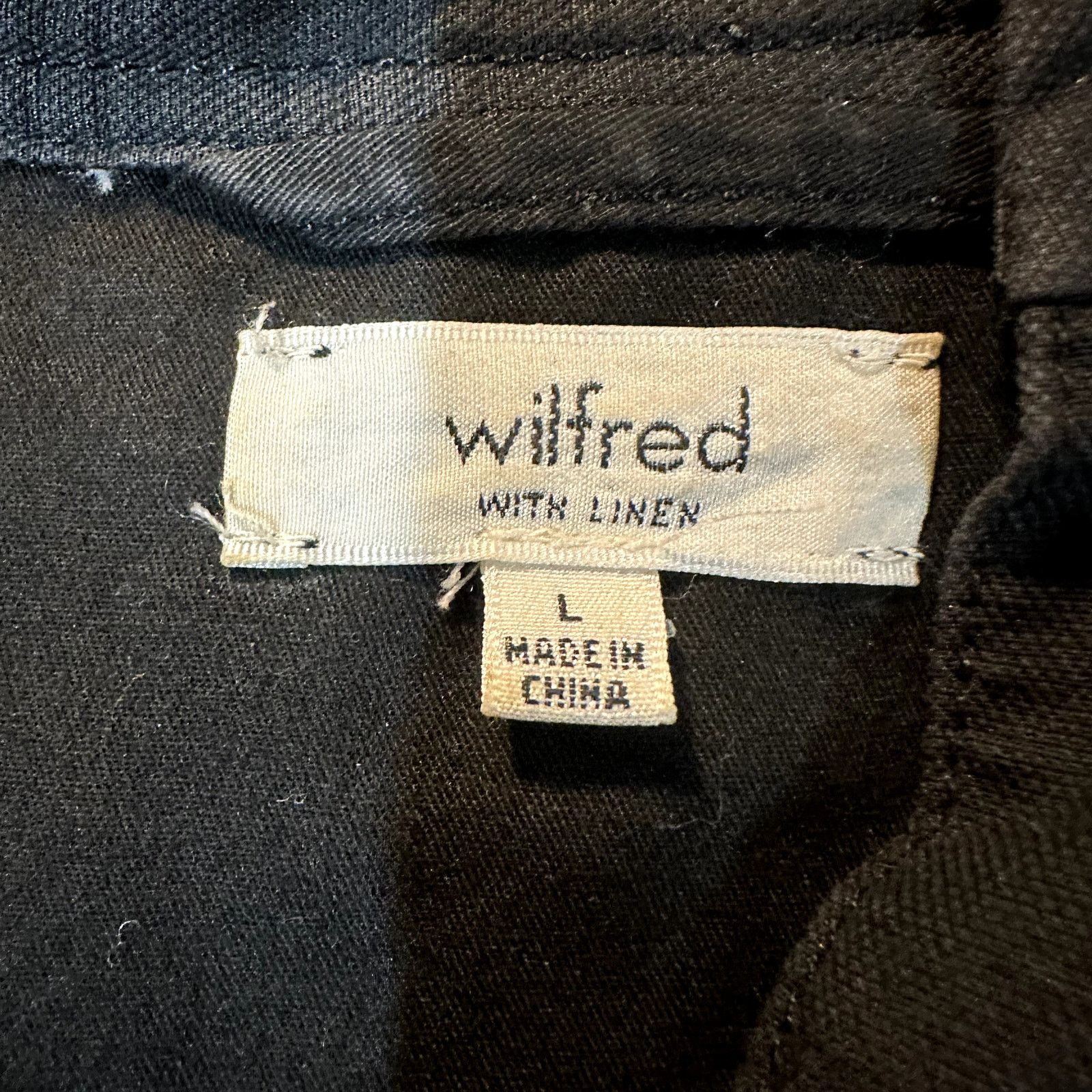 Aritzia Wilfred Aritzia Linen Utility Shirt Dress Black L Size L / US 10 / IT 46 - 7 Thumbnail