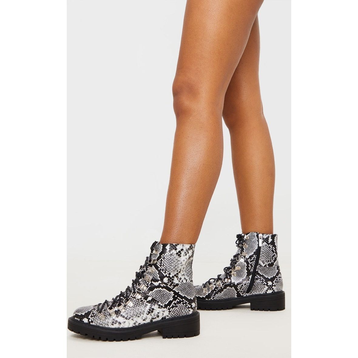 Other Linia Paolo Trinity Combat Lace-up Boot in Snake Size 8 Size US 8 / IT 38 - 1 Thumbnail