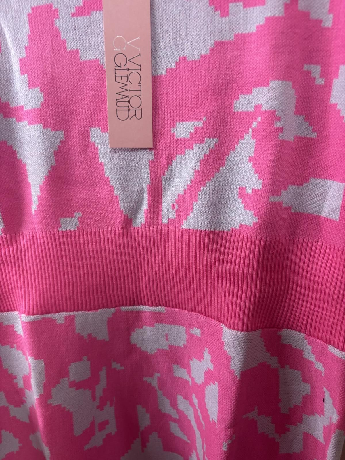Designer Victor Glemaud Stylish Pink Knit Dress - Size L Size L / US 10 / IT 46 - 6 Thumbnail