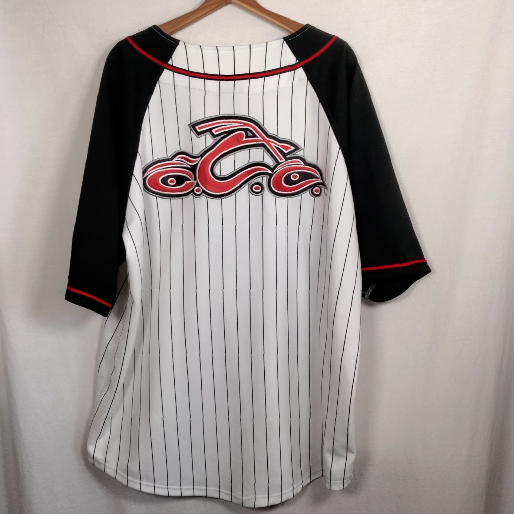 Vintage VINTAGE Orange County Choppers New York Shirt XL Baseball Jersey Motorcycle Pinstripe Size US XL / EU 56 / 4 - 3 Thumbnail