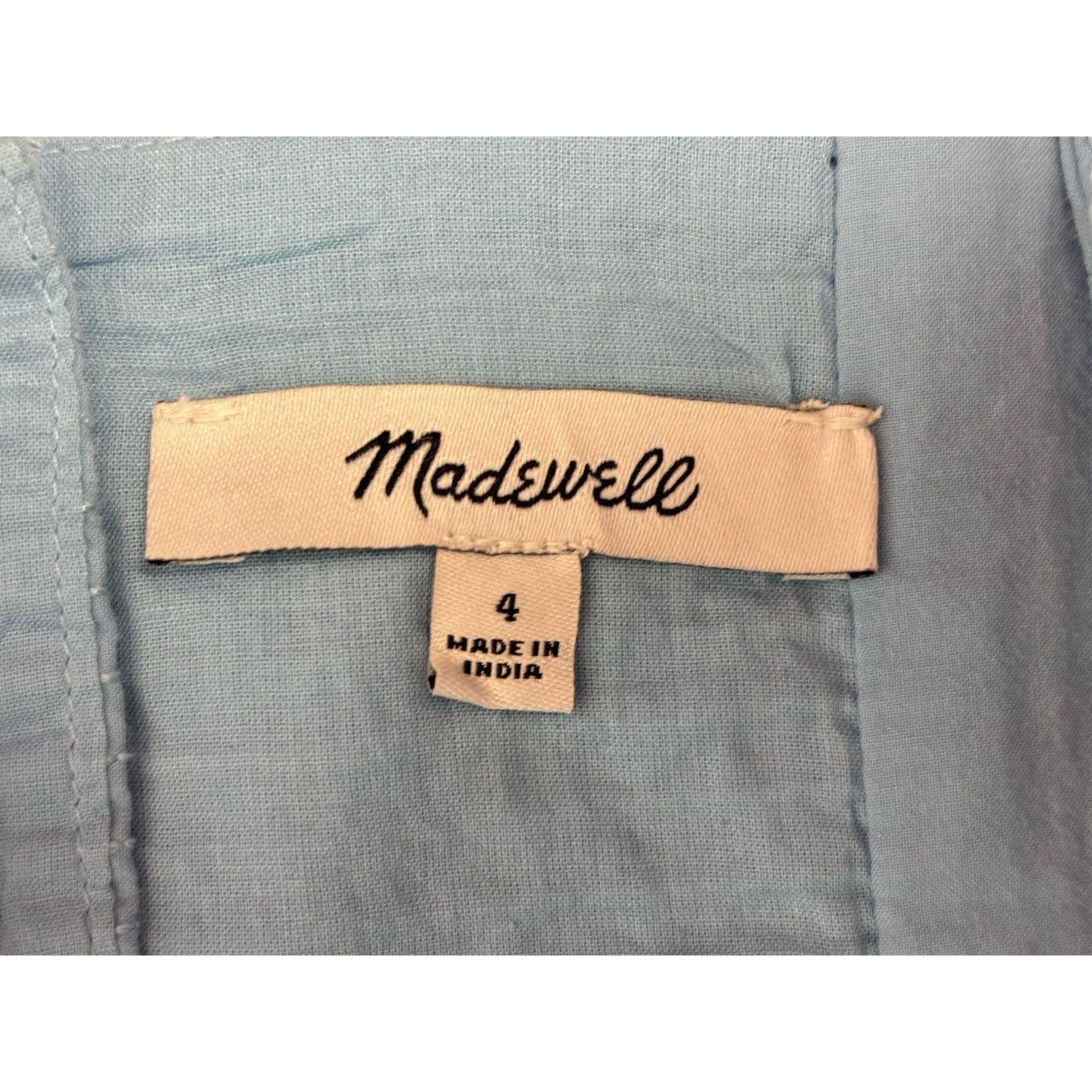 Madewell Madewell Blue Empire Waist Midi Dress Cutout Back Size 4 Size S / US 4 / IT 40 - 6 Thumbnail