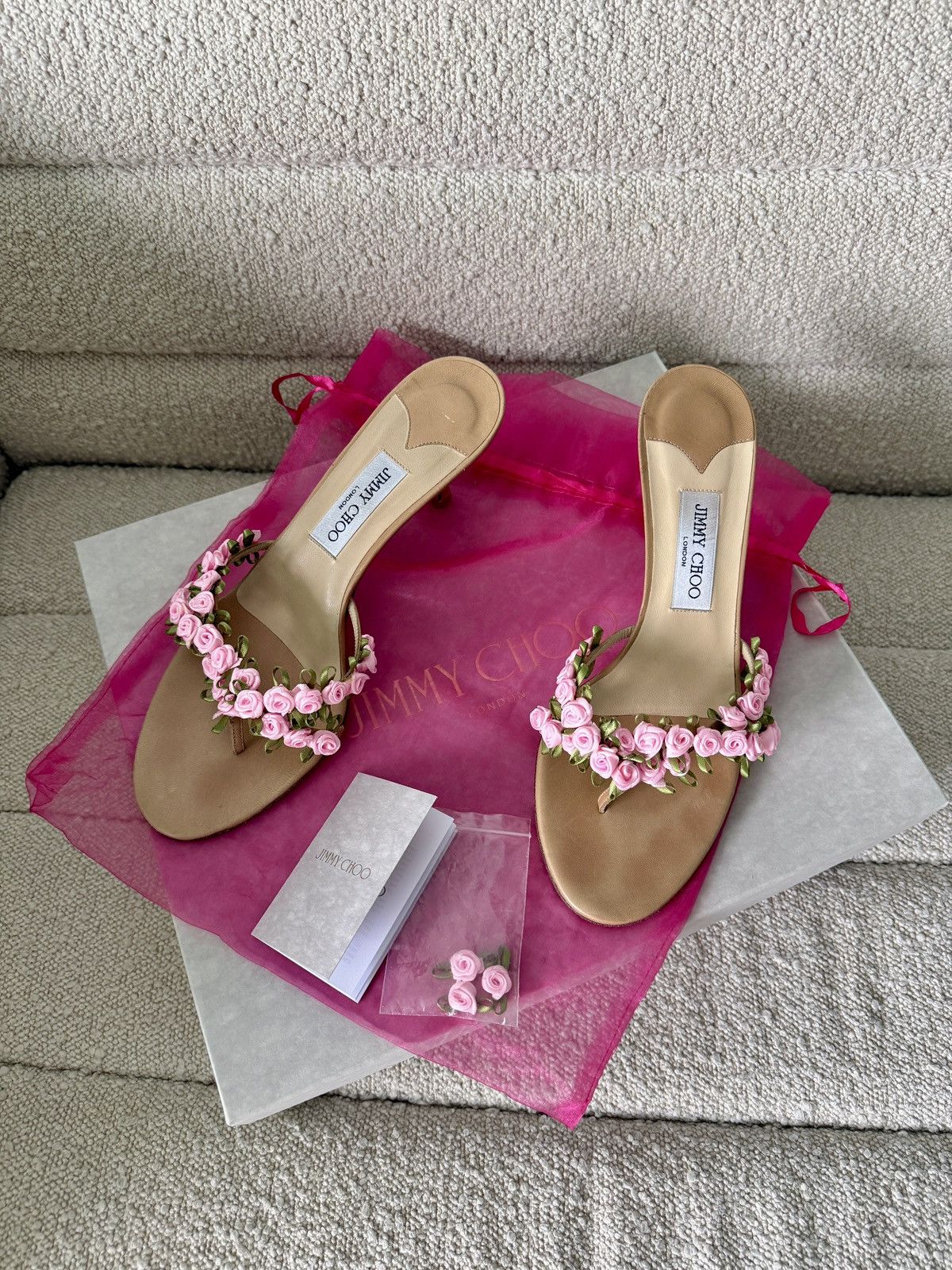Jimmy Choo Jimmy Choo Roses Sandals Size US 10 / IT 40 - 1 Thumbnail