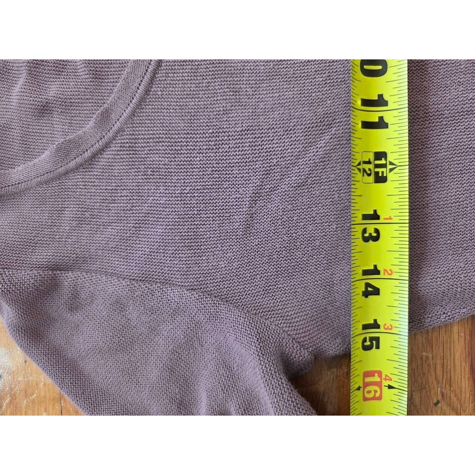 & Other Stories Peruvian Neck Knit 100% Pima Cotton Purple S A001070 Size S / US 4 / IT 40 - 6 Thumbnail