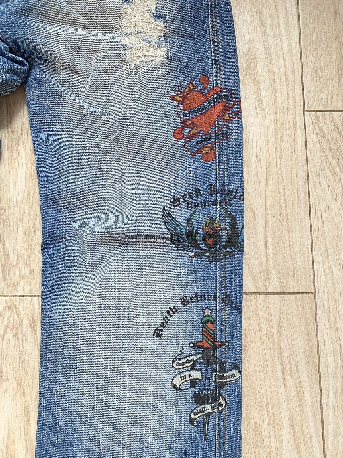 Japanese Brand Avant Garde Custom Wide Leg Jeans Size US 36 / EU 52 - 2 Thumbnail