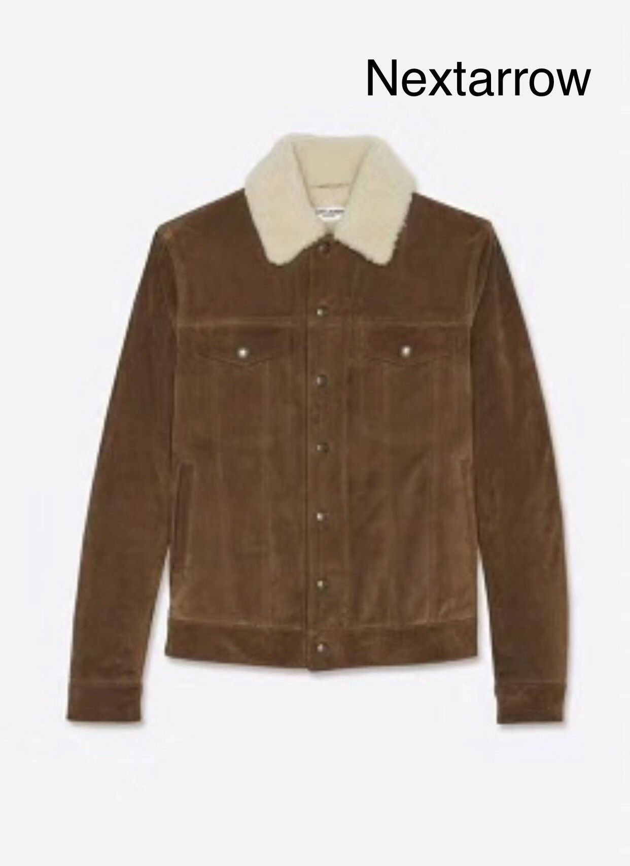 Saint Laurent Paris × Yves Saint Laurent Saint Laurent Men's Brown Lamb Wool Corduroy Short Jacket Size US M / EU 48-50 / 2 - 1 Thumbnail