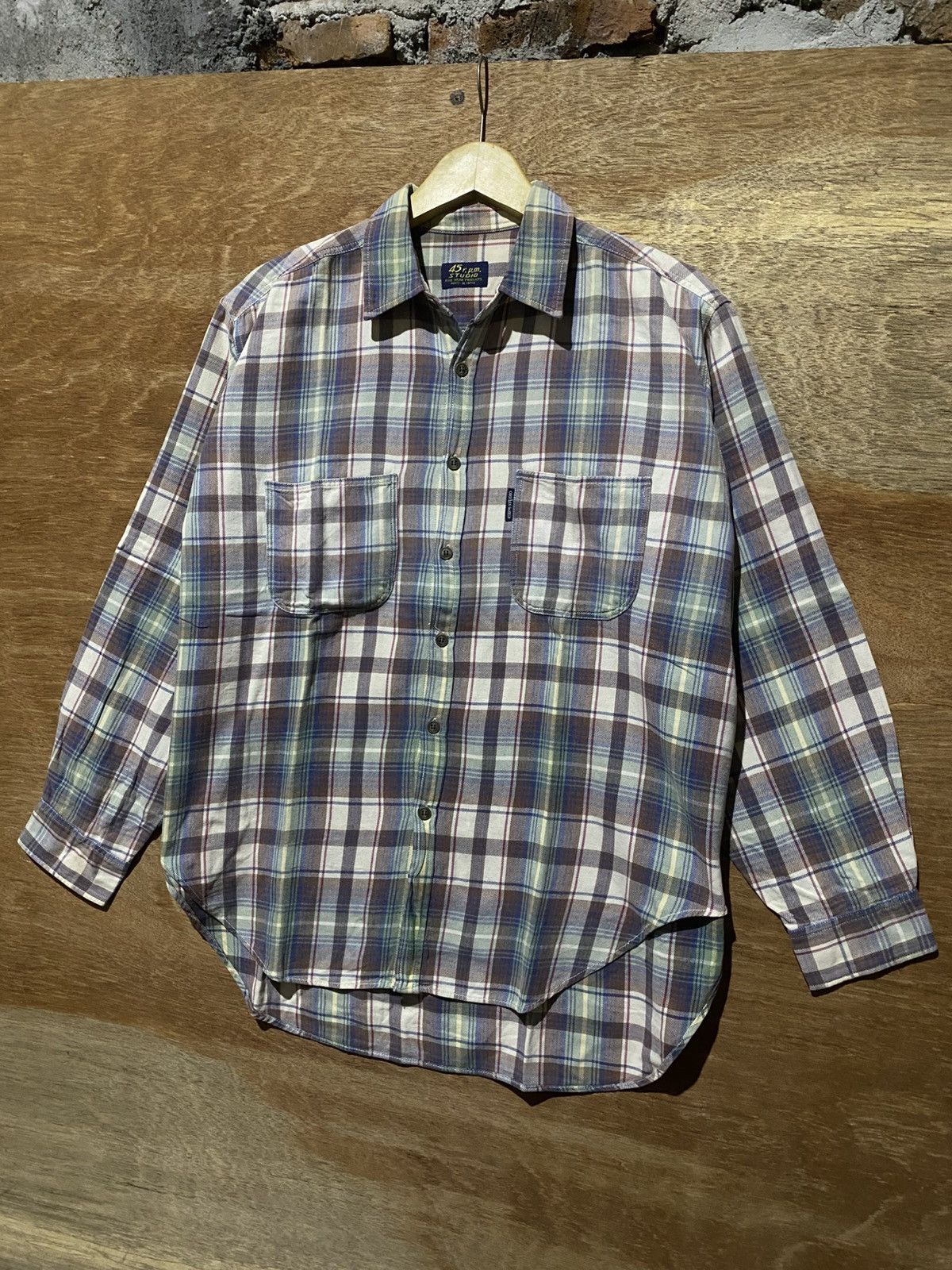 45rpm 💸BINDING OFFER💸 VINTAGE 45RPM PLAID FLANNELSHIRT Size US XL / EU 56 / 4 - 1 Thumbnail