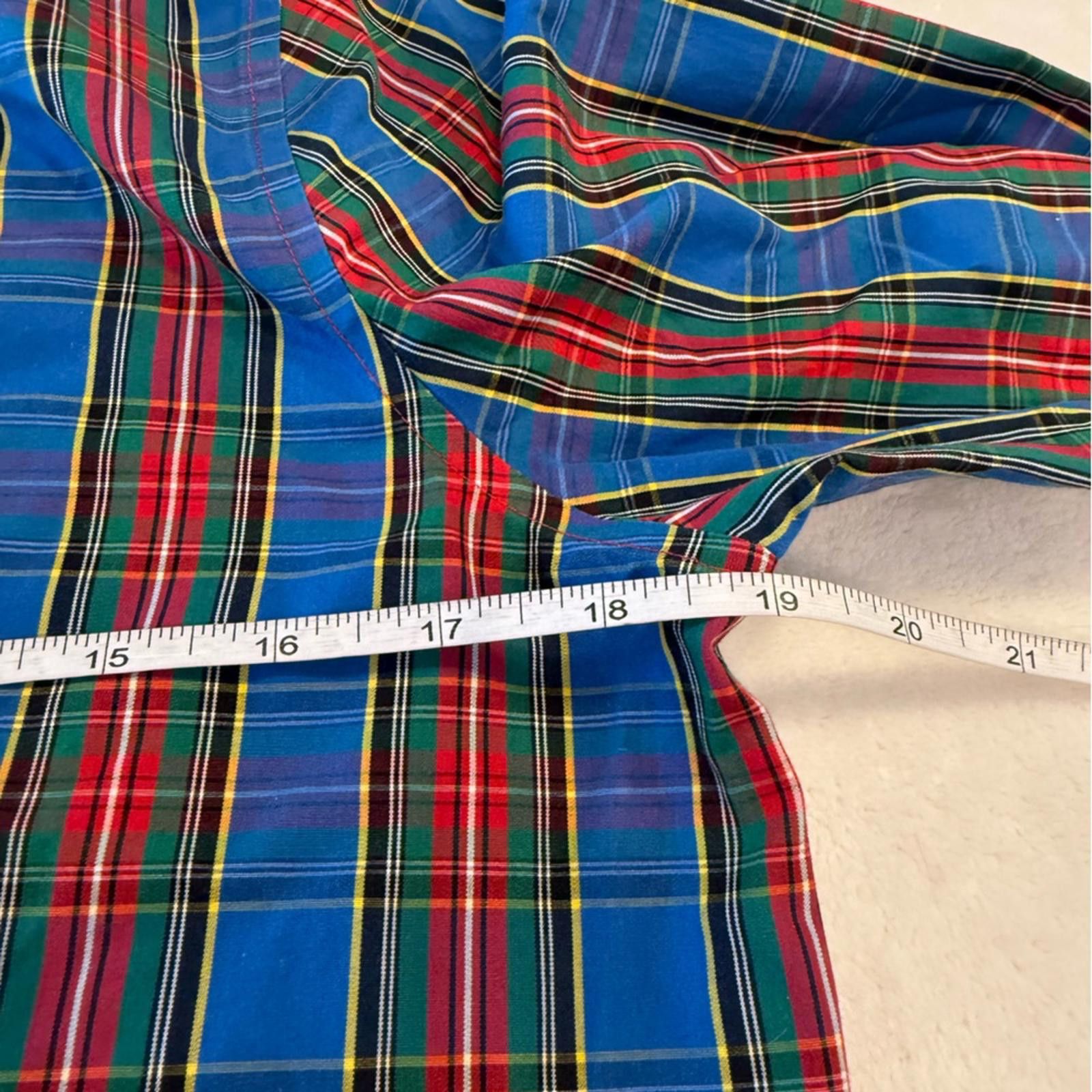 Lands' End Land’s End plaid shirt 3/4 button up blue red green SZ 2 Size XS / US 0-2 / IT 36-38 - 6 Thumbnail