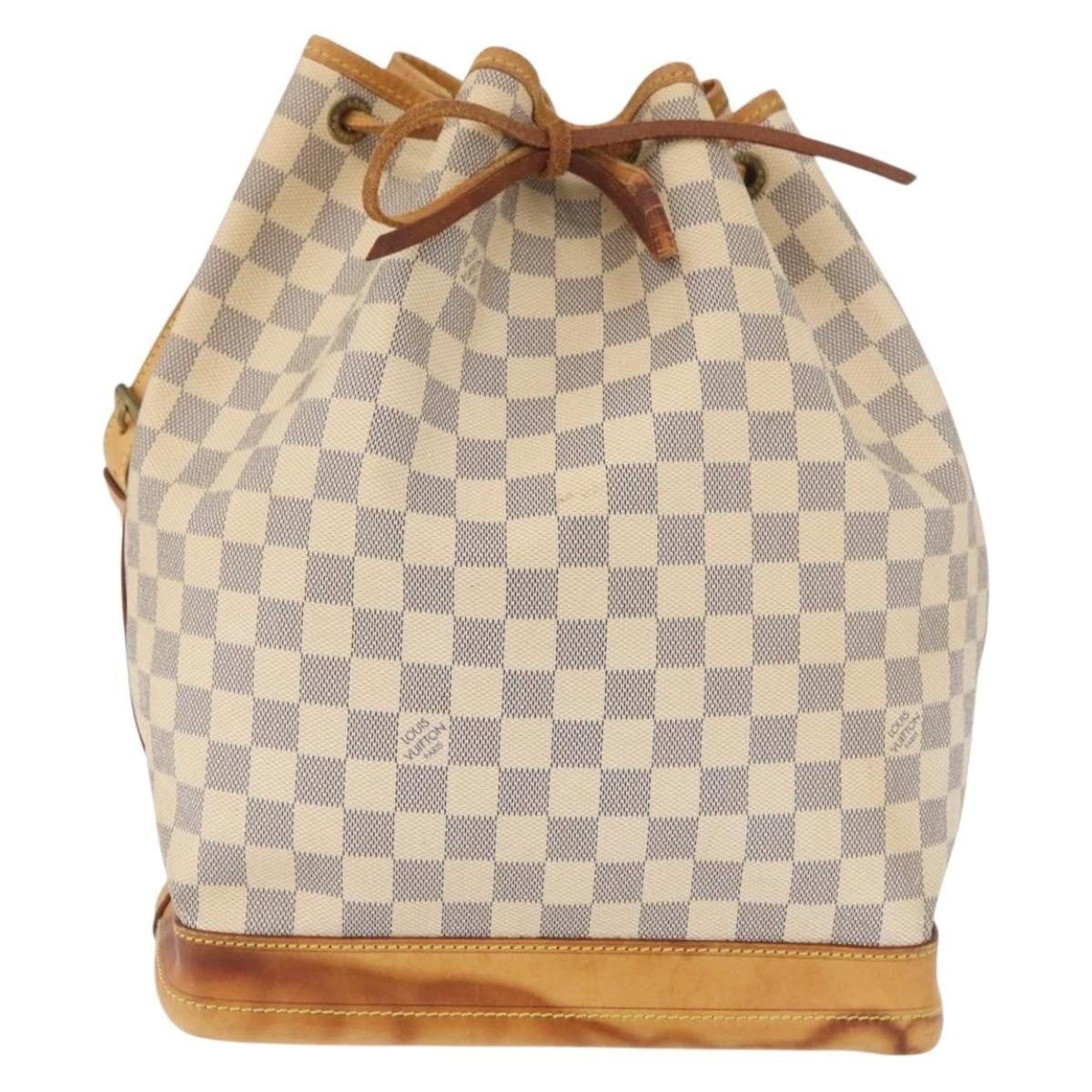 Louis Vuitton Louis Vuitton Damier Azur Noe Bucket Bag White Size ONE SIZE - 1 Thumbnail