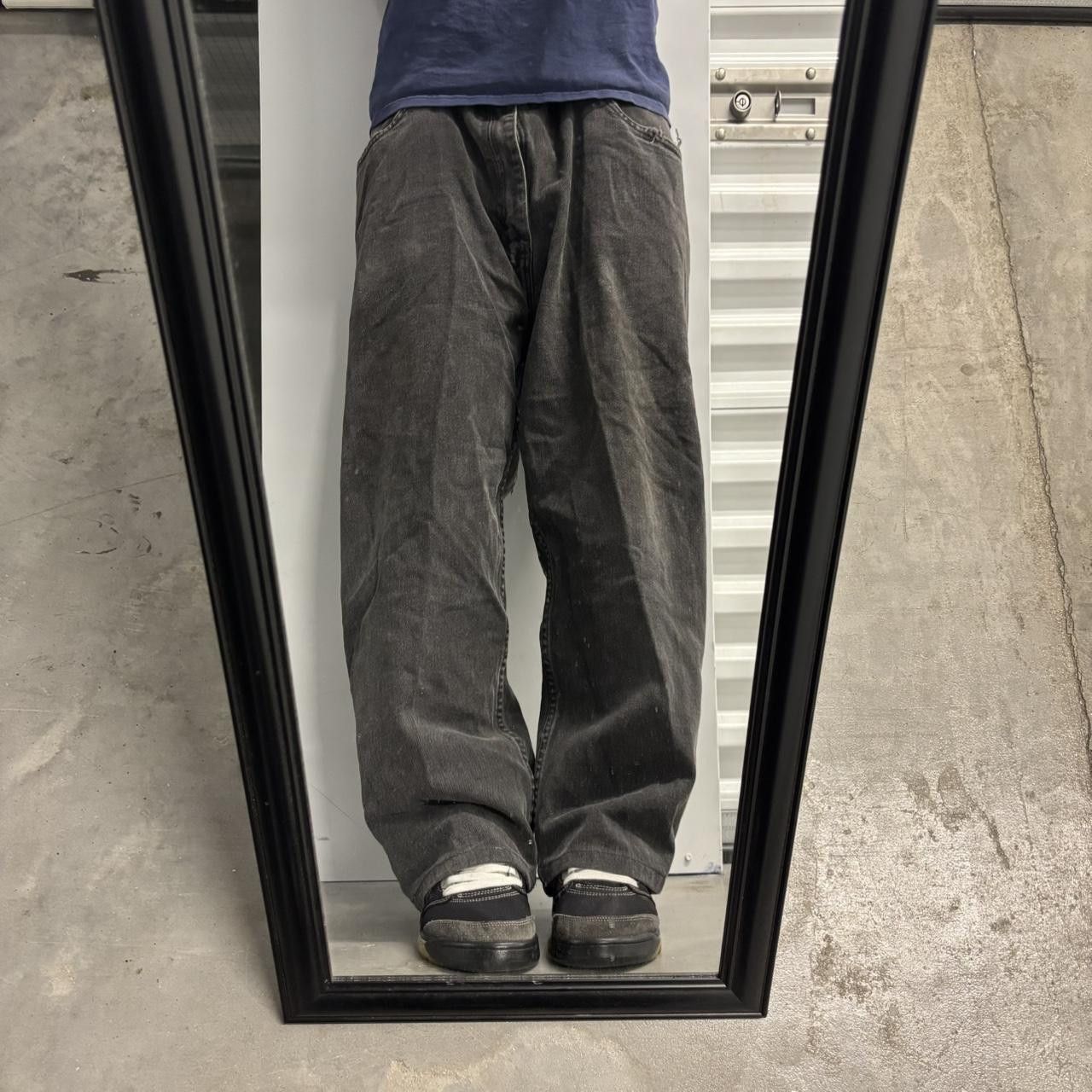 Vintage Crazy Vintage Y2K/2000s Baggy Faded Black Denim Jeans! 40x24 Size US 40 / EU 56 - 2 Thumbnail