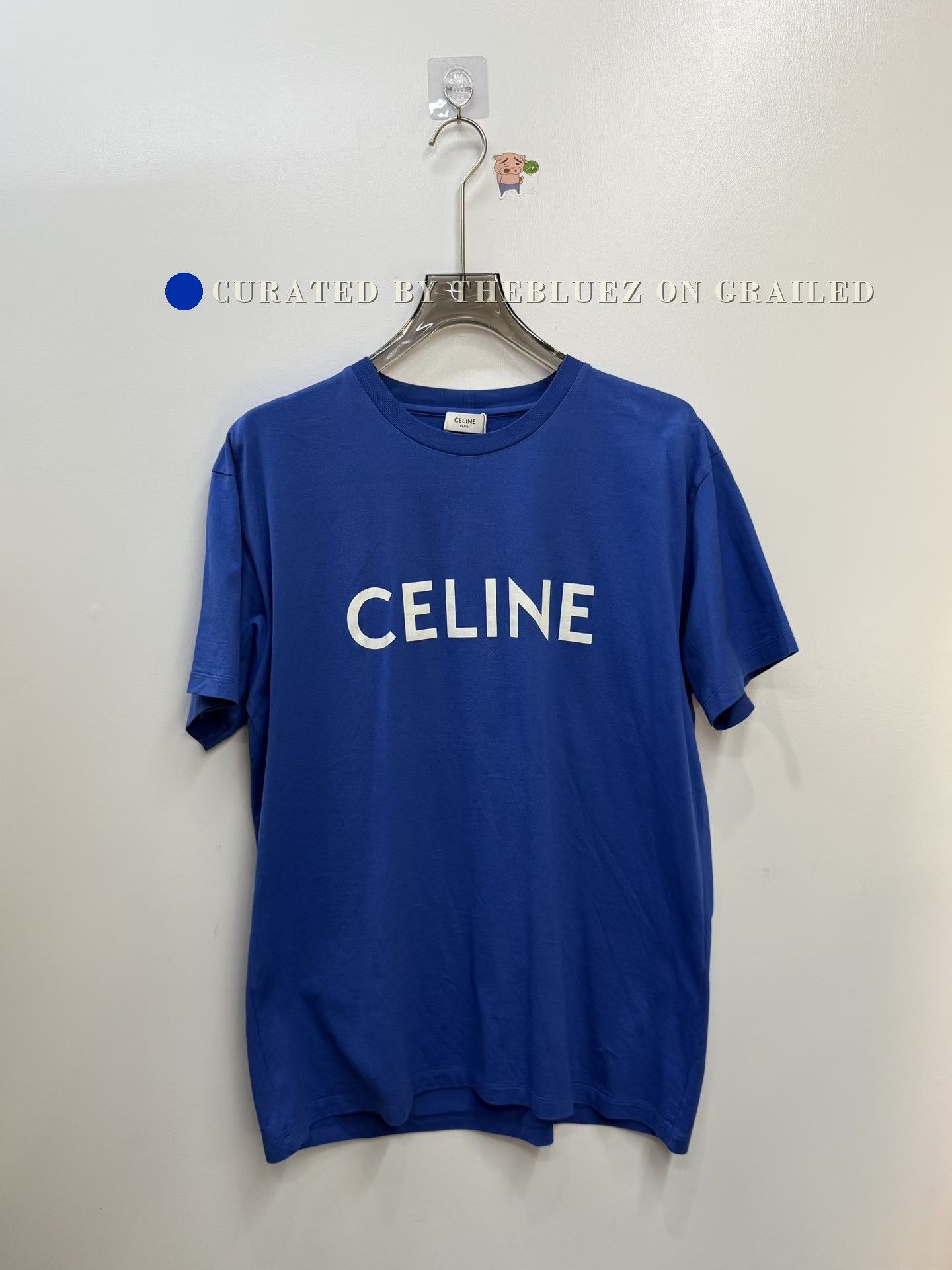 Celine Celine Classic Slogan Blue Short-Sleeve T-Shirt Size US L / EU 52-54 / 3 - 1 Thumbnail