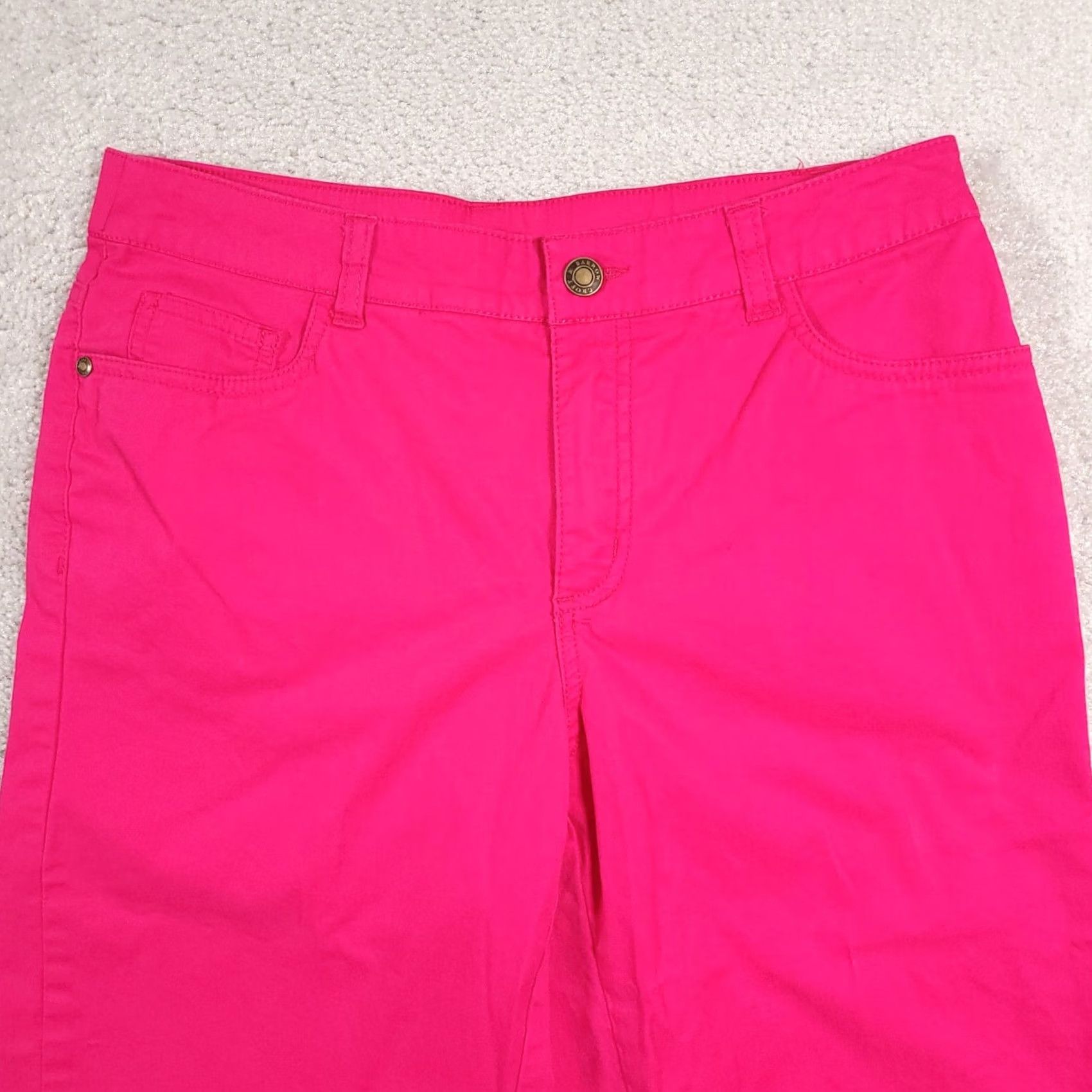 Croft & Barrow Croft & Barrow Capri Pants Women's 4 Bright Pink Stretch Casual Mid Rise Size 27" / US 4 / IT 40 - 4 Thumbnail