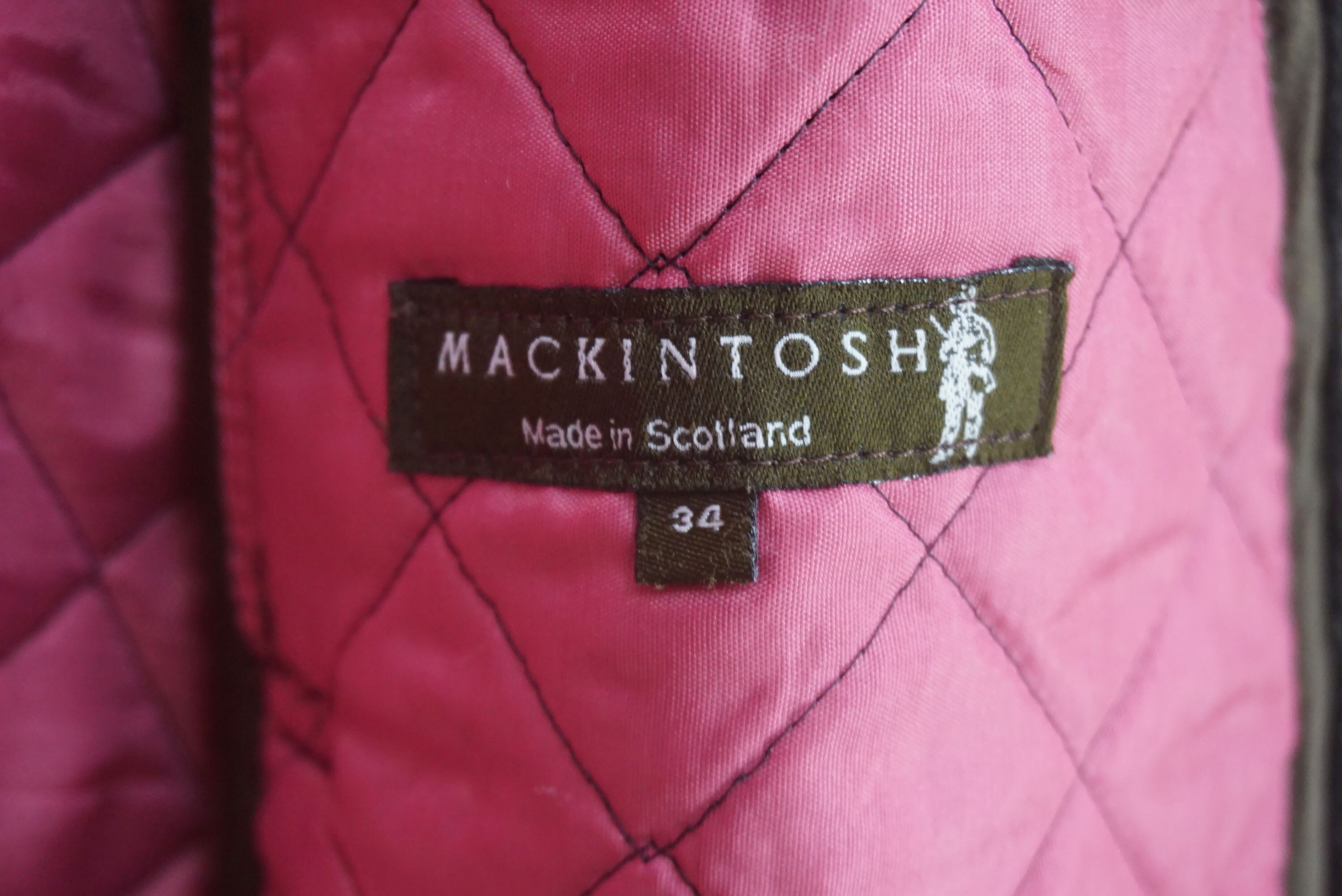 Mackintosh Quilted Lining Wool Jacket Long Coat Made in Scotland Size XS / US 0-2 / IT 36-38 - 9 Thumbnail