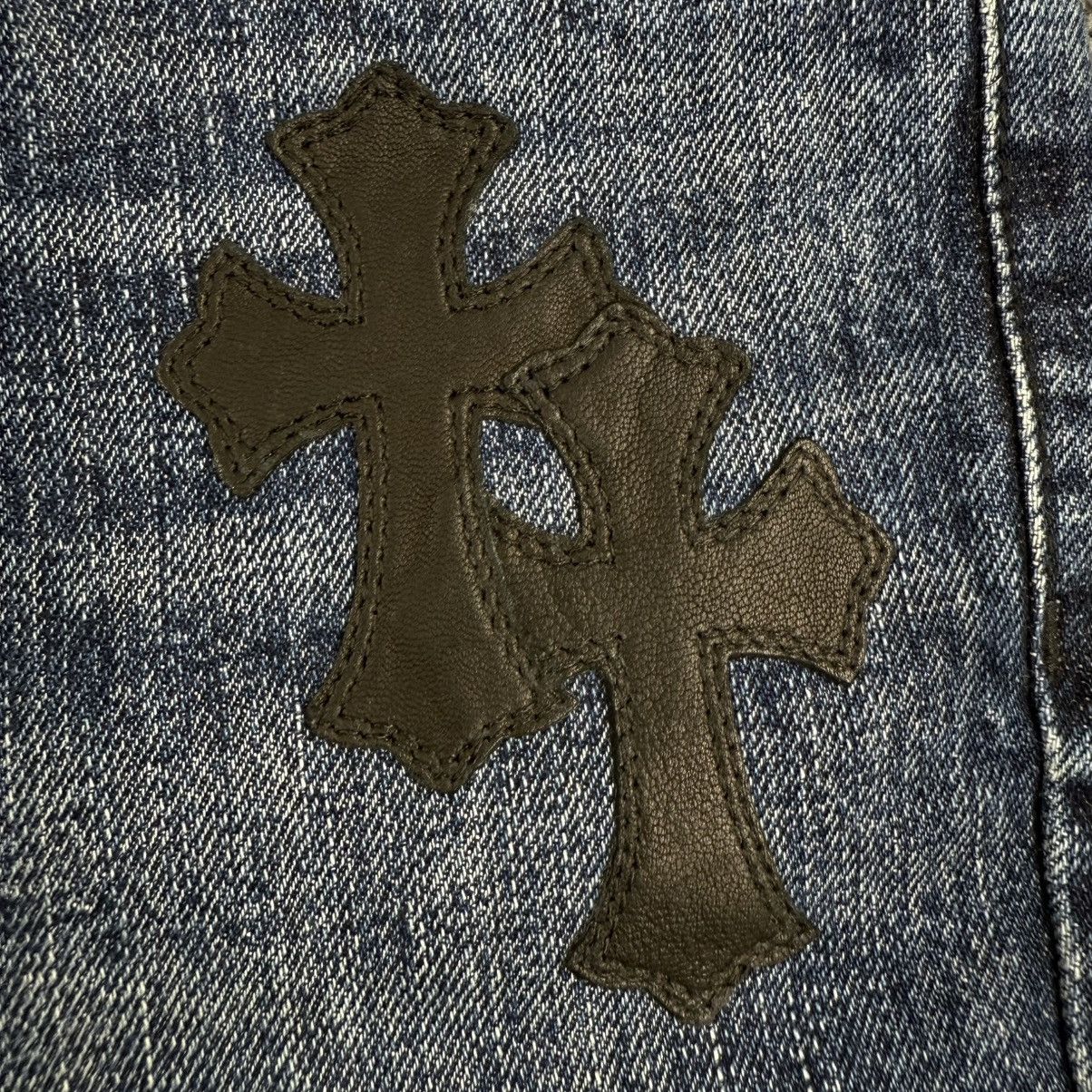 Chrome Hearts Turbo Diesel Cross Patch Jean Shorts