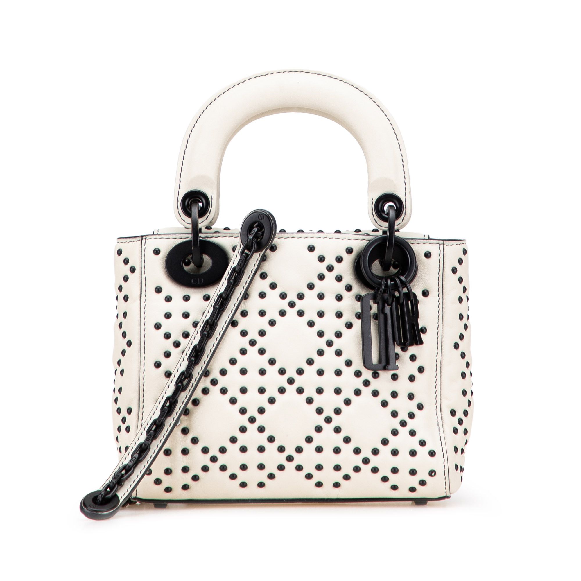 Dior Mini Ultra Matte Calfskin Cannage Studded Supple Lady Dior