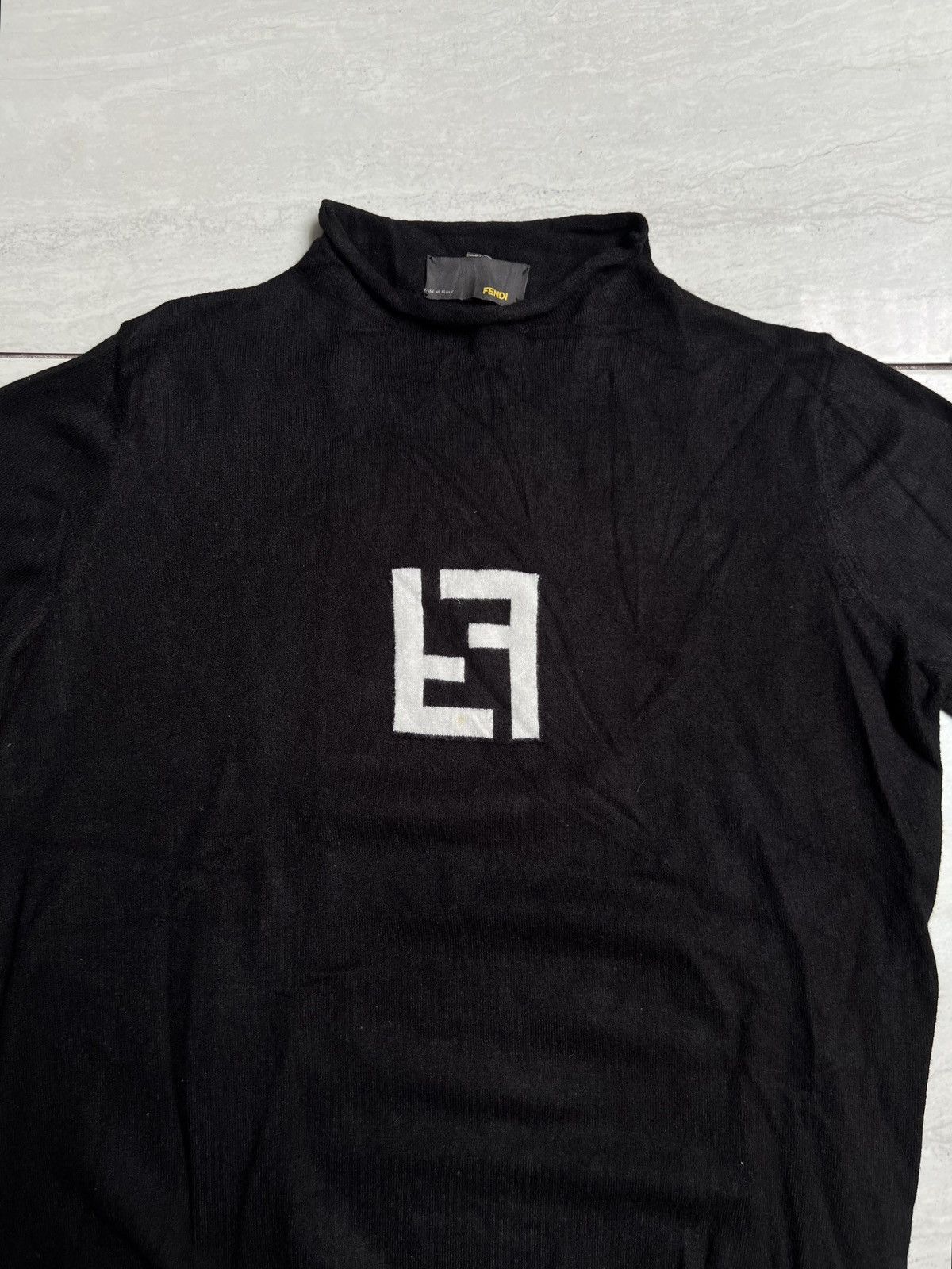 Fendi Fendi Black Knit Long Sleeve T-shirt Size US XS / EU 42 / 0 - 3 Thumbnail