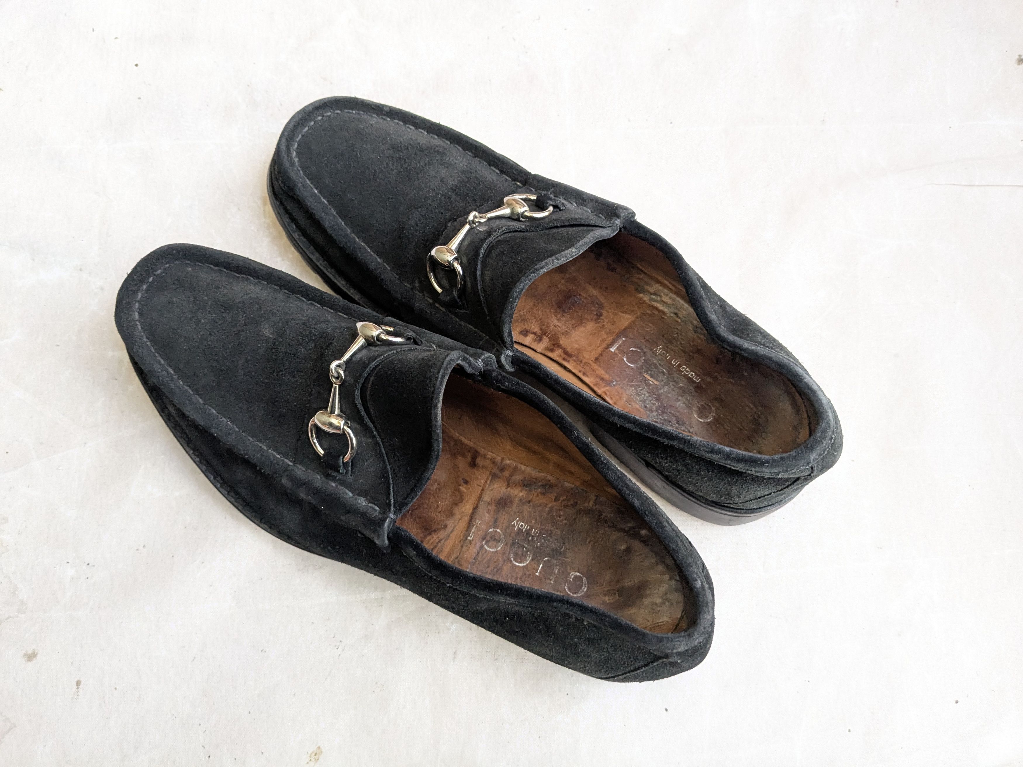 Gucci Gucci Horsebit Loafers Black Suede 10 Leather Rubber Size US 10 / EU 43 - 10 Thumbnail