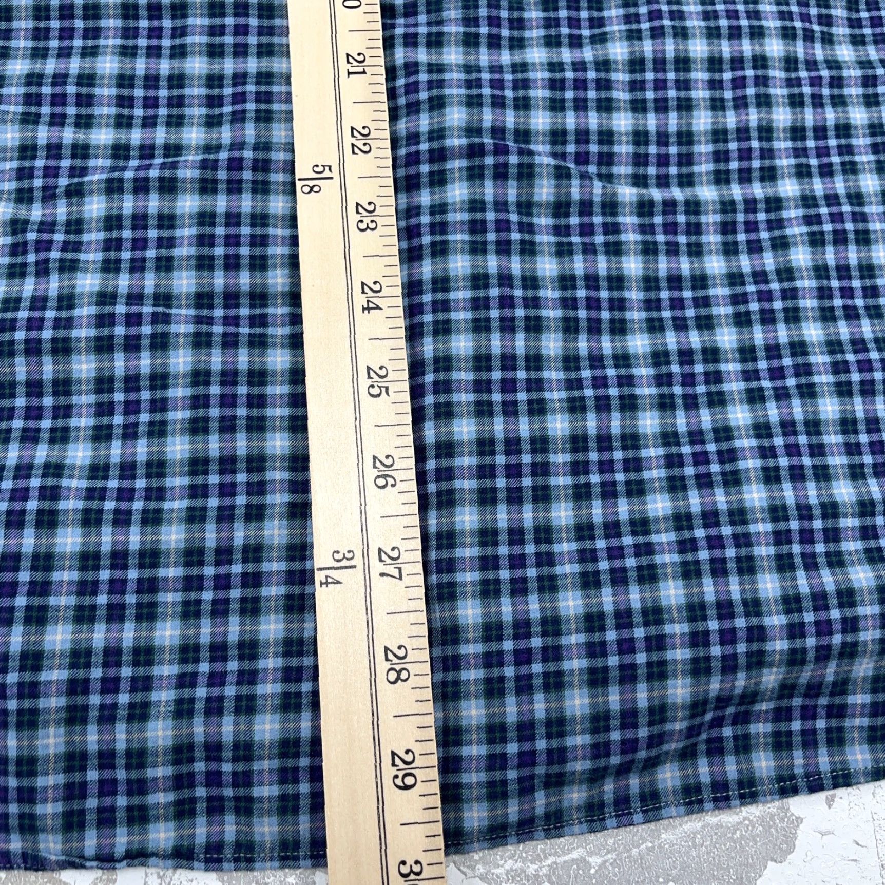 Polo Ralph Lauren Polo Ralph Lauren Shirt Men XL Blue Purple Button Up Lightweight Flannel Dress Size 46R - 7 Thumbnail