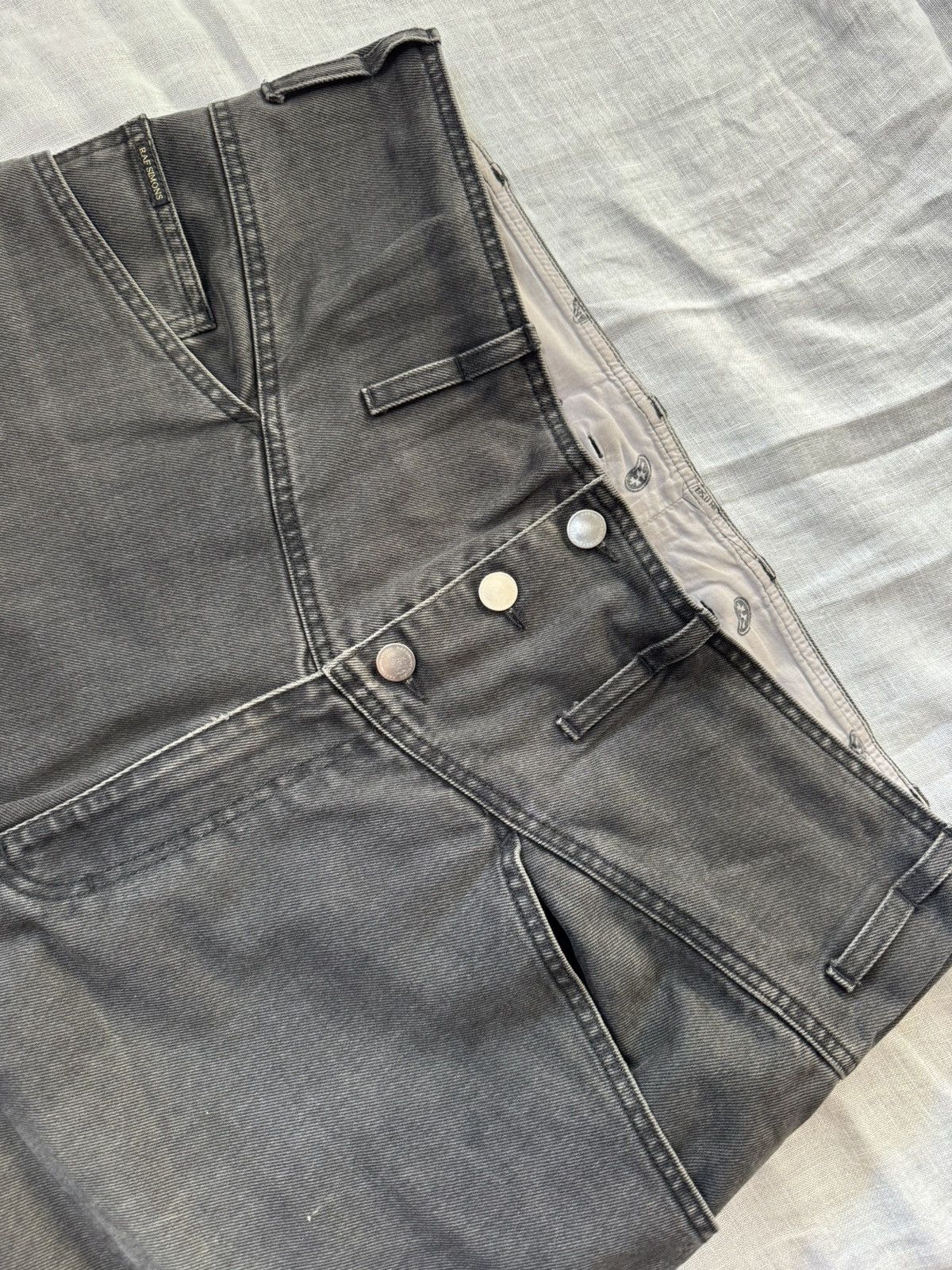 Raf Simons Raf Simons AW04 Waves Redux Archive Oversized Wide Leg Jeans Size US 34 / EU 50 - 4 Thumbnail