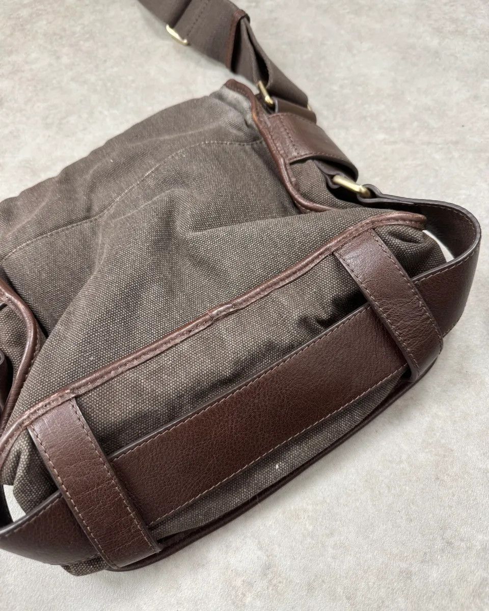 Dolce & Gabbana 2000s Dolce & Gabbana Canvas Leather Studded Shoulder Bag Size ONE SIZE - 10 Thumbnail