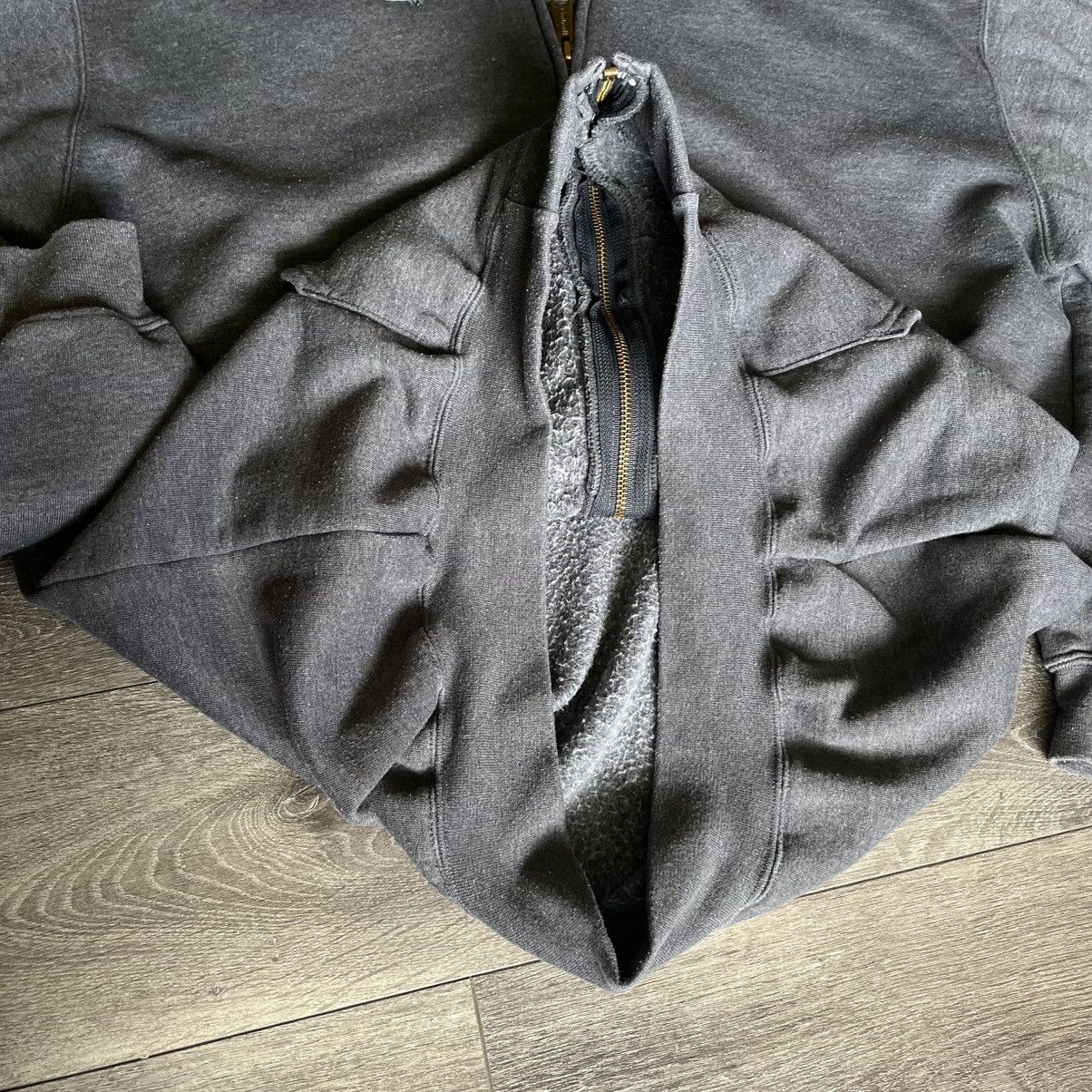Carhartt Vintage 2000s Carhartt Small Logo Washed Grey Zip Up Hoodie Size US L / EU 52-54 / 3 - 8 Thumbnail