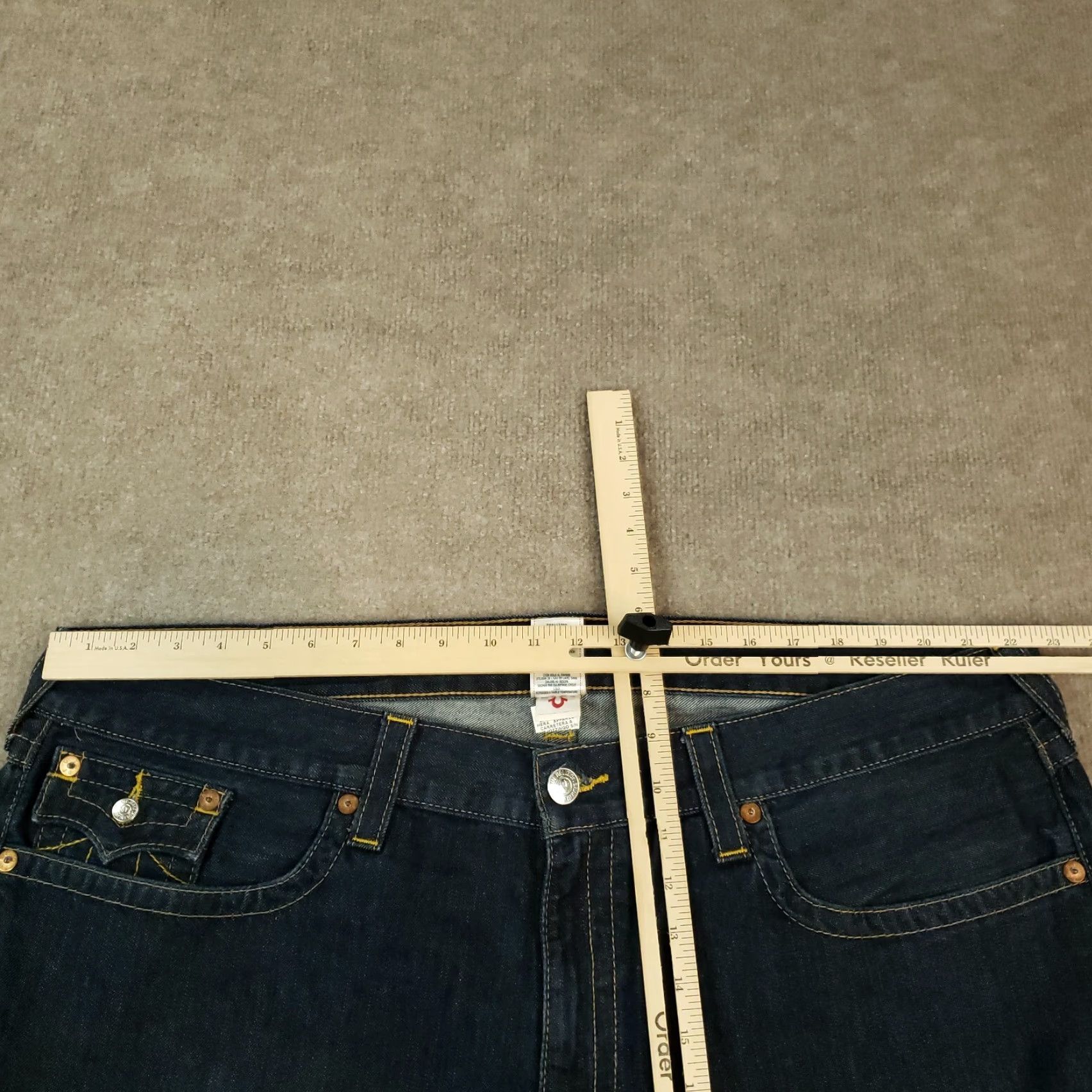 True Religion True Religion Pants Mens Size 44x31 Blue Denim Straight Leg Casual Zipper Pants Mens 44 Blue Denim Straight Inseam 31 Size US 44 / EU 60 - 4 Thumbnail