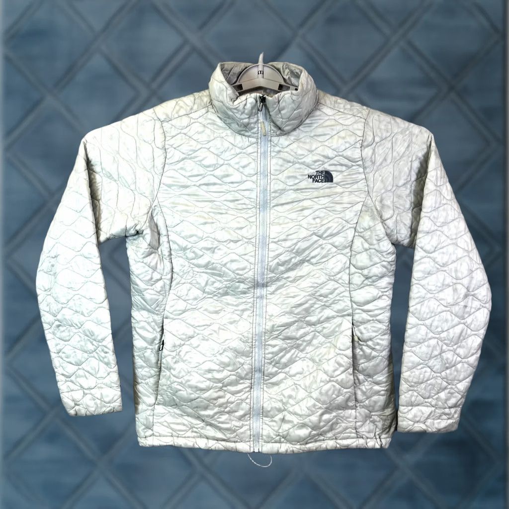 The North Face VINTAGE The North Face ThermoBall Puffer Quilted Jacket Women's L Gray Zip-Up Size L / US 10 / IT 46 - 1 Thumbnail