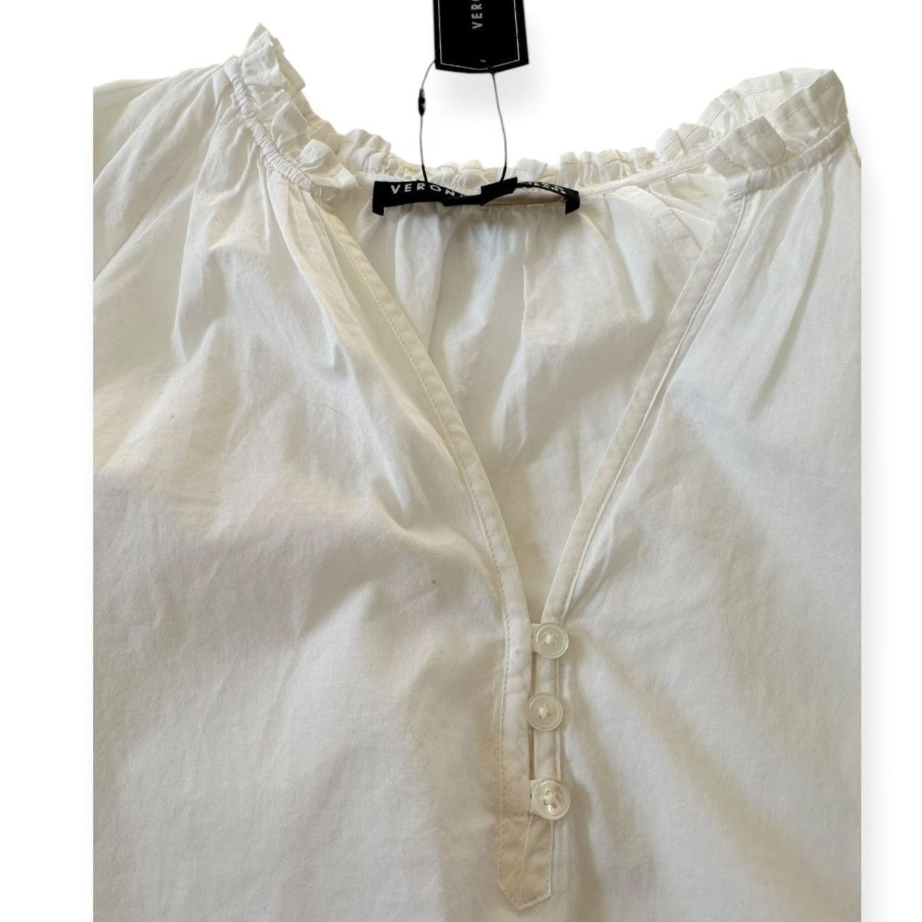 Veronica Beard Veronica Beard White Milly Shirt, Size M, New with tag Size M / US 6-8 / IT 42-44 - 7 Thumbnail