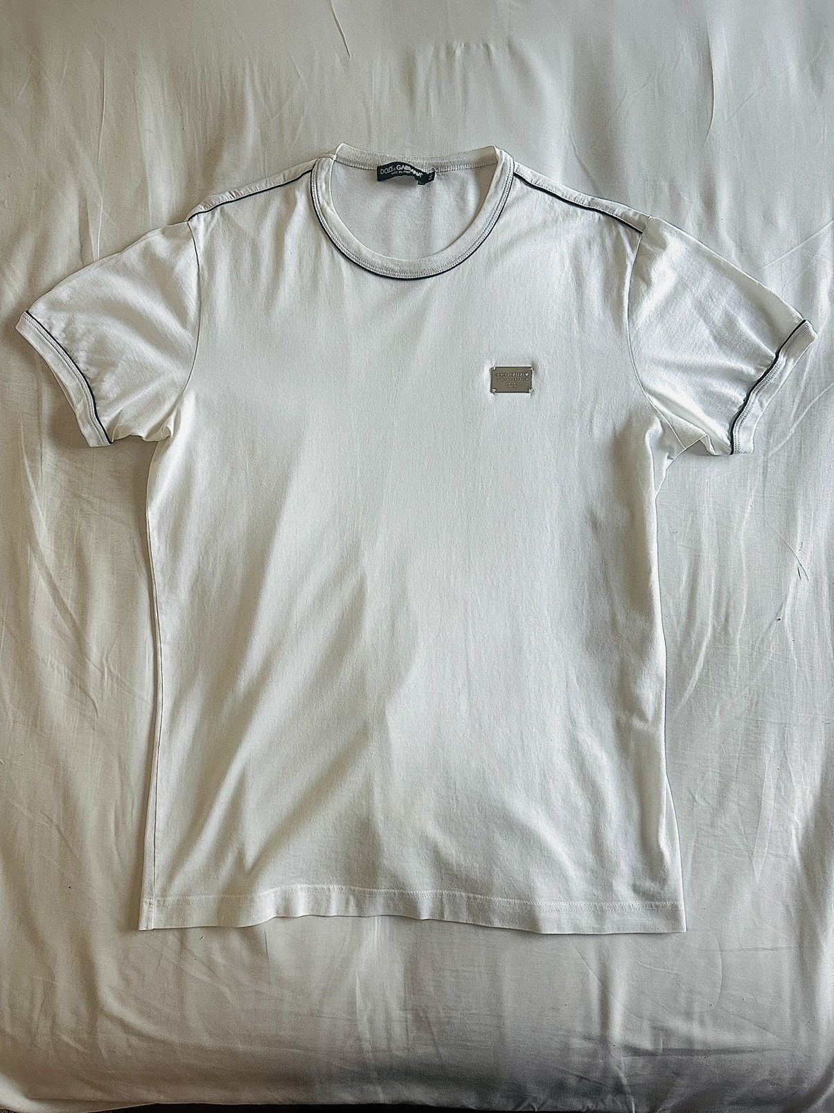 Dolce & Gabbana Dolce and Gabbana T Shirt Metal Plate Mens XL Size US XL / EU 56 / 4 - 1 Thumbnail