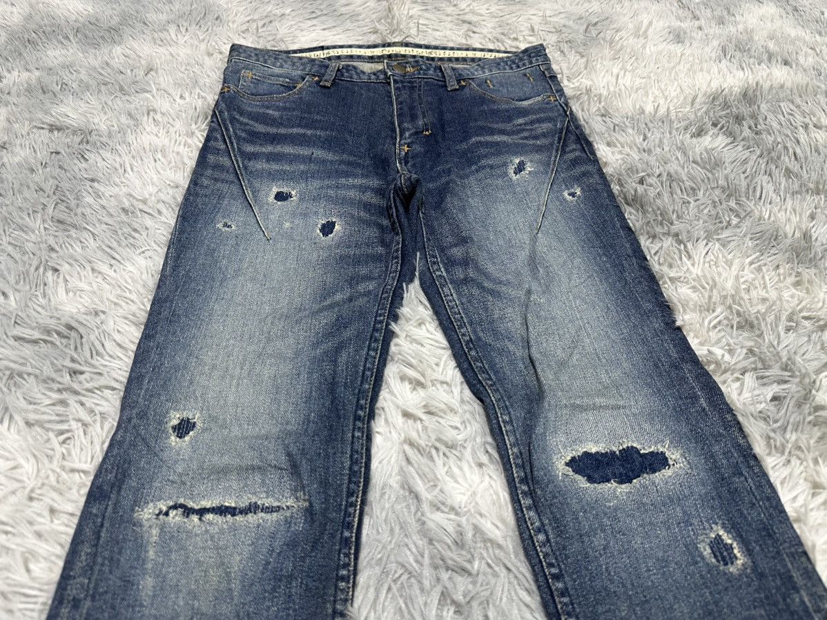 Number (N)ine 🔥Y2K 2000s Number (N)ine Note Denim Distressed Size US 30 / EU 46 - 2 Thumbnail
