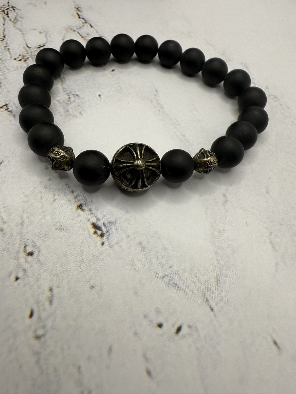 Chrome Hearts Chrome Heart Onyx Bead Bracelet Size ONE SIZE - 3 Thumbnail