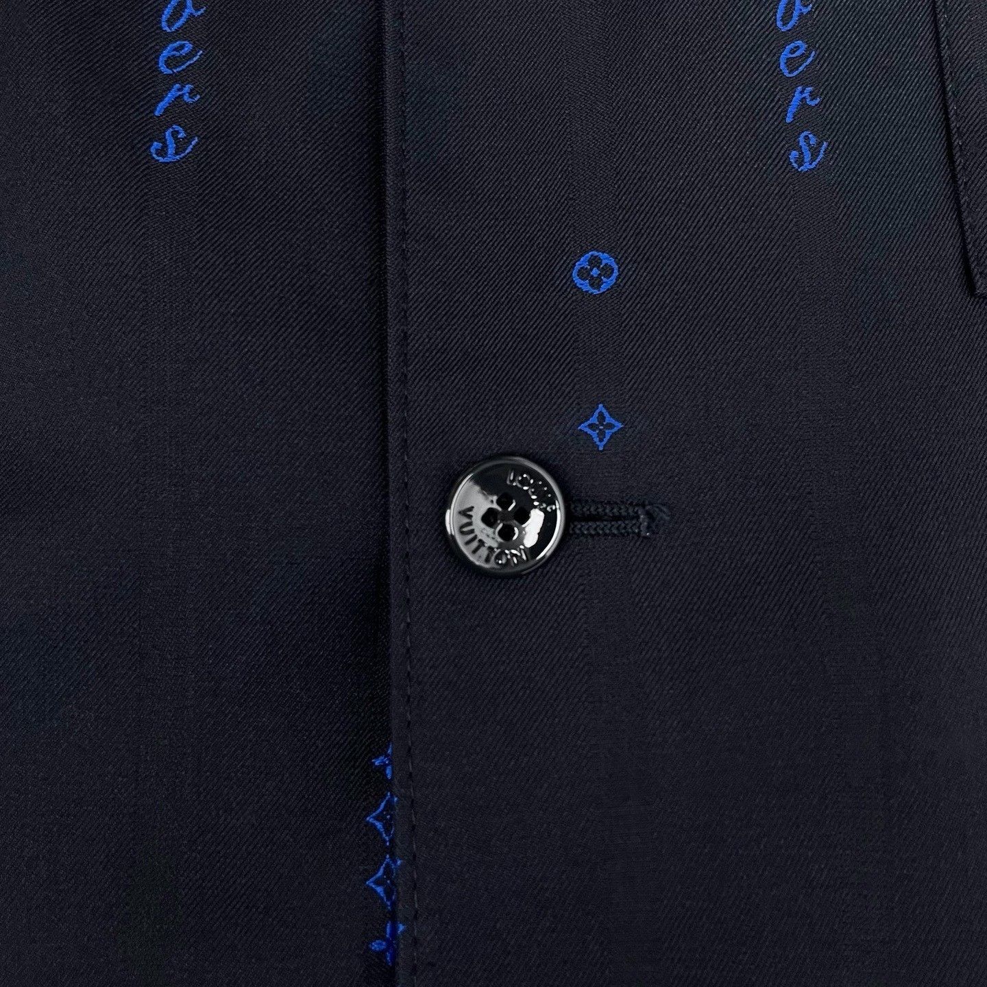 Louis Vuitton Louis Vuitton Black Blue Embroidered Suit Jacket Size US XXS / EU 40 - 6 Thumbnail