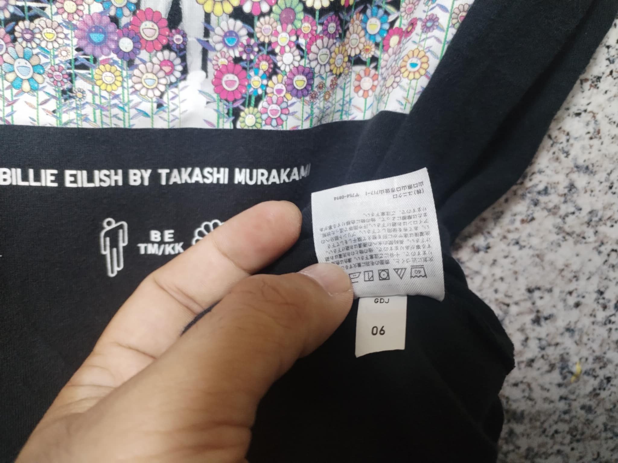 Billie Eilish × Japanese Brand × Takashi Murakami BILLIE EILISH TAKASHI MURAKAMI BLACK T-SHIRT VERY RARE Size US S / EU 44-46 / 1 - 6 Thumbnail