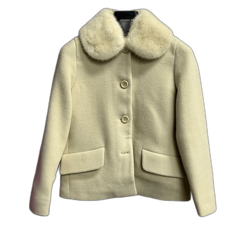 Miu Miu miu miu milk white mink collar single breasted jacket jacket top Size US S / EU 44-46 / 1 - 1 Thumbnail