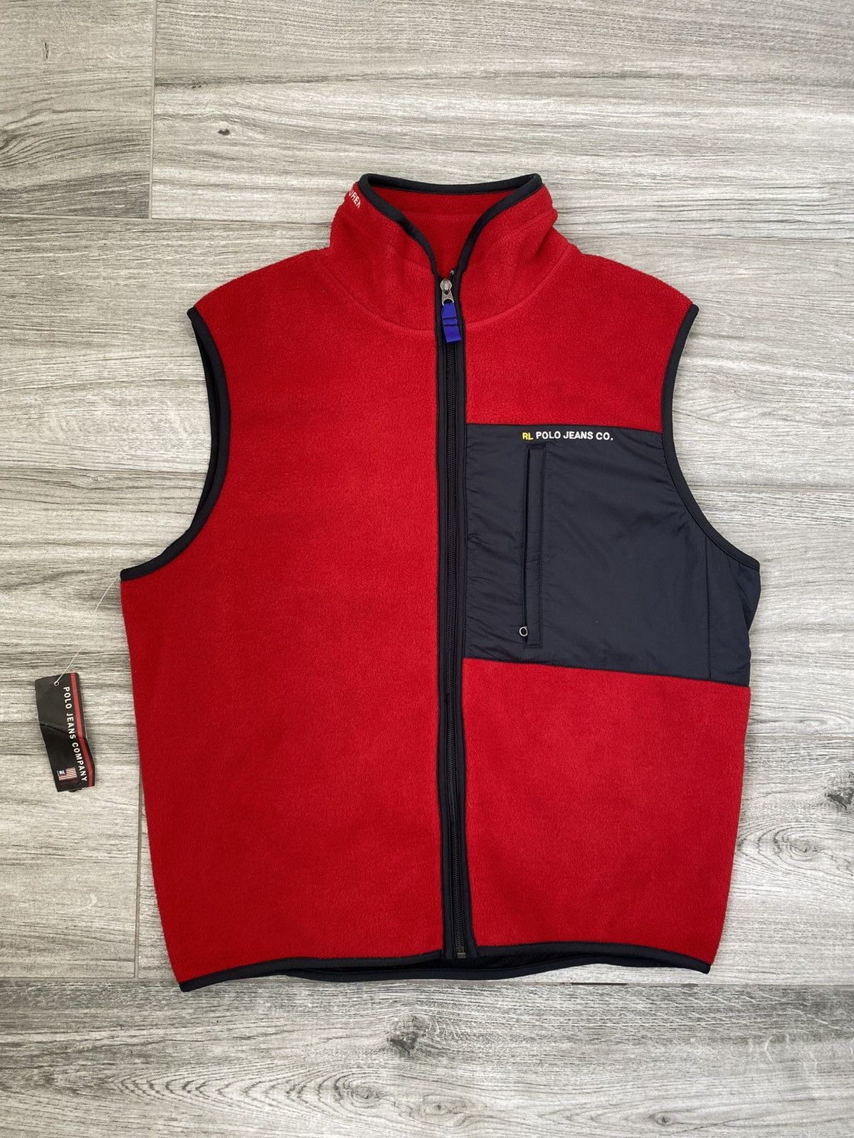 Polo Ralph Lauren VINTAGE POLO RALPH LAUREN FLEECE VEST NYLON HIDE-AWAY HOOD Size US M / EU 48-50 / 2 - 3 Thumbnail