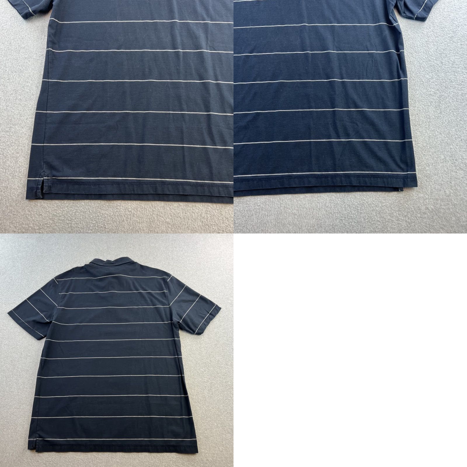 Vintage Linksoul Polo Shirt Mens XL Navy Striped Golf Casual Performance Lightweight Short Sleeve Collared Polo Mens XL Blue/Cotton Standards Size US XL / EU 56 / 4 - 8 Thumbnail
