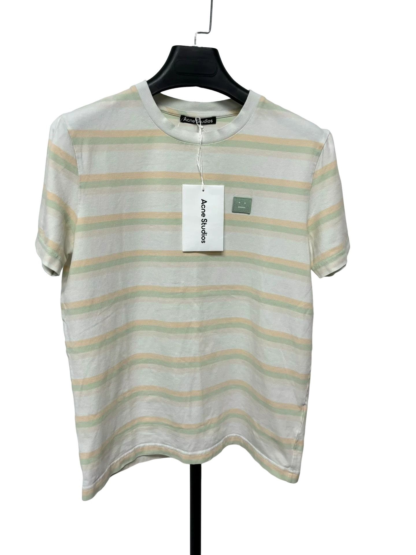 Acne Studios Acne Studios Striped Face Logo T-Shirt S Size US S / EU 44-46 / 1 - 1 Thumbnail
