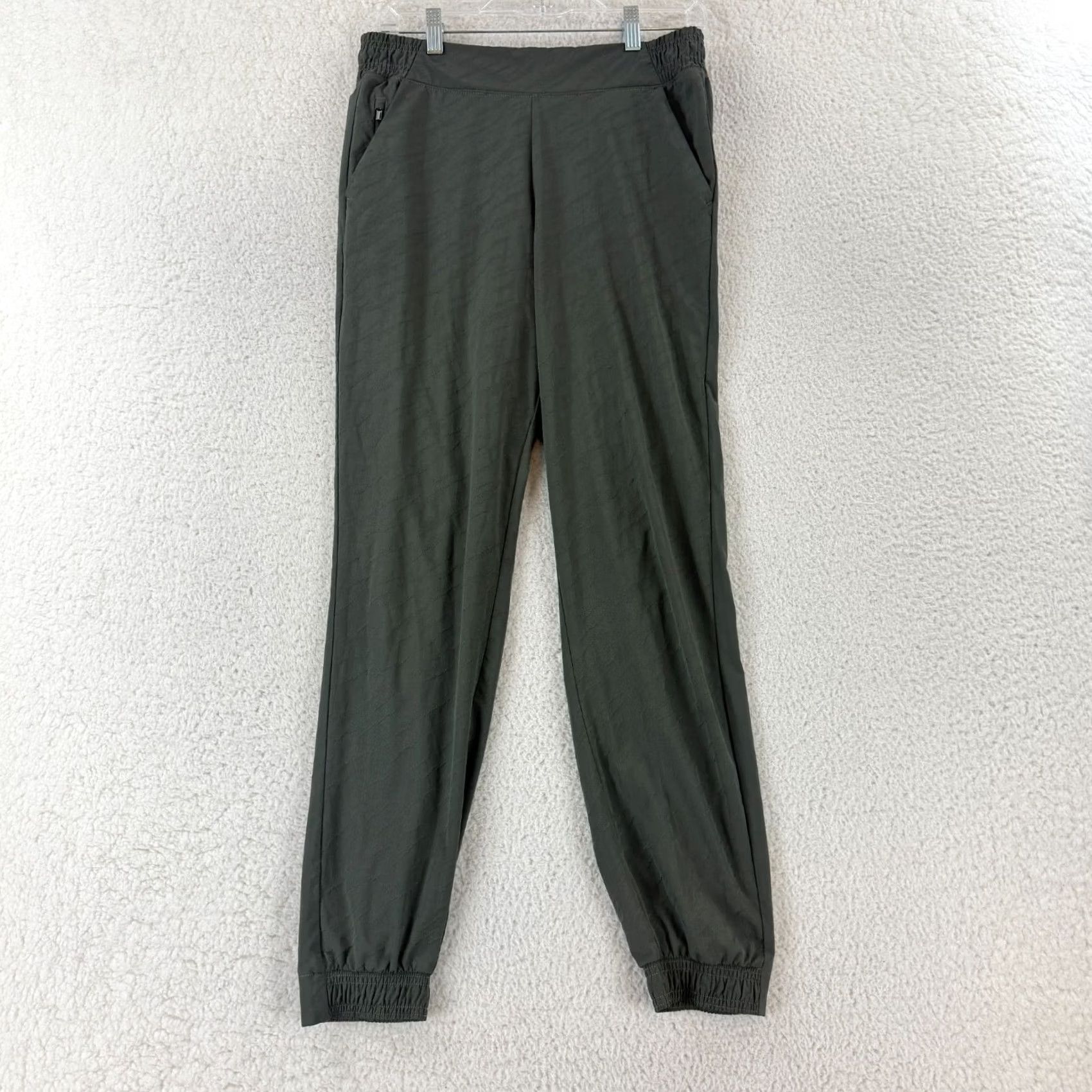 Athleta VINTAGE Athleta Brooklyn Jogger Pants Womens Size 6 Green Textured Gym Athleisure Size 28" / US 6 / IT 42 - 2 Thumbnail