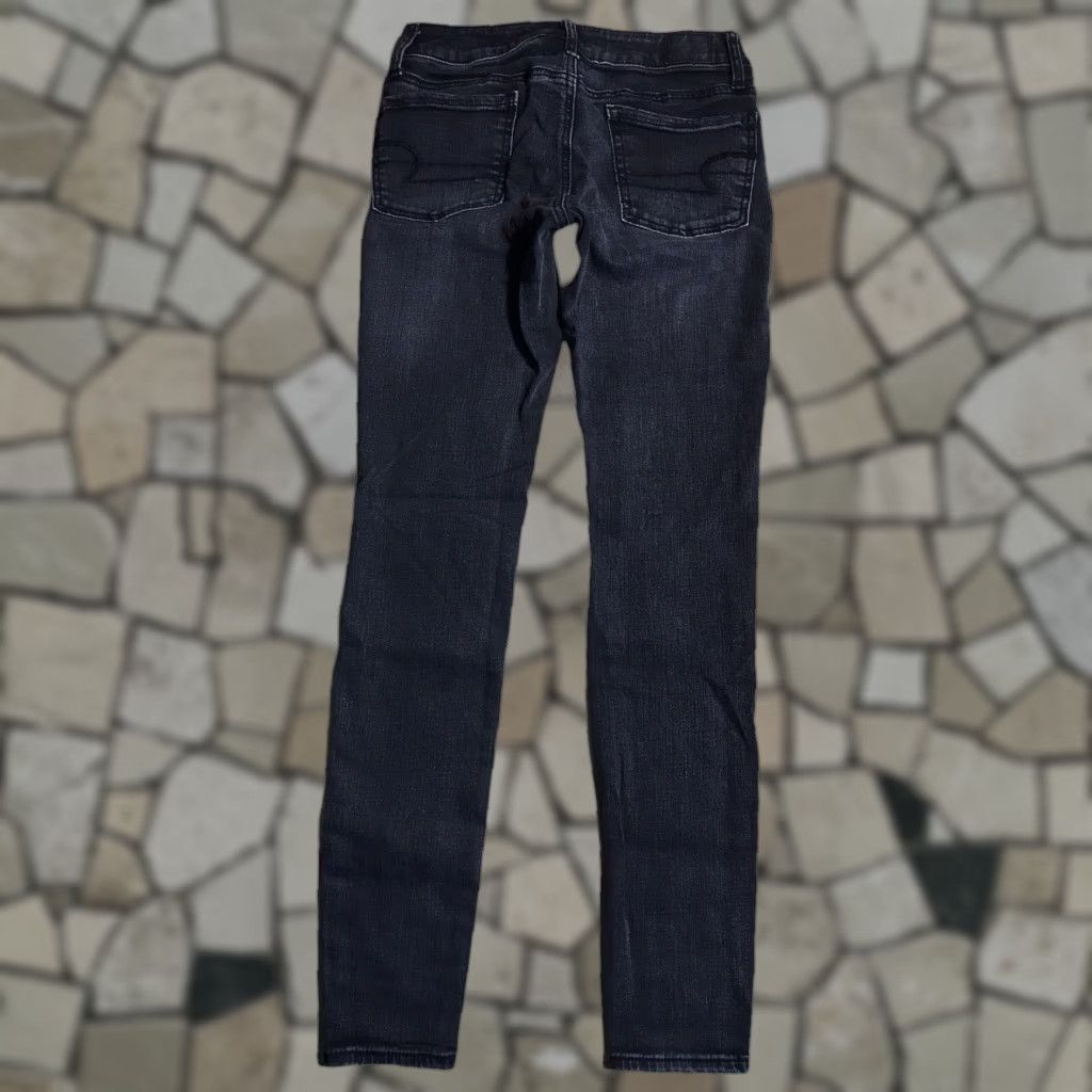 American Eagle Outfitters American Eagle Jeans Jegging Black Super Stretch Distressed Womens 2 X 29.5 Ins Size 27" / US 4 / IT 40 - 1 Thumbnail